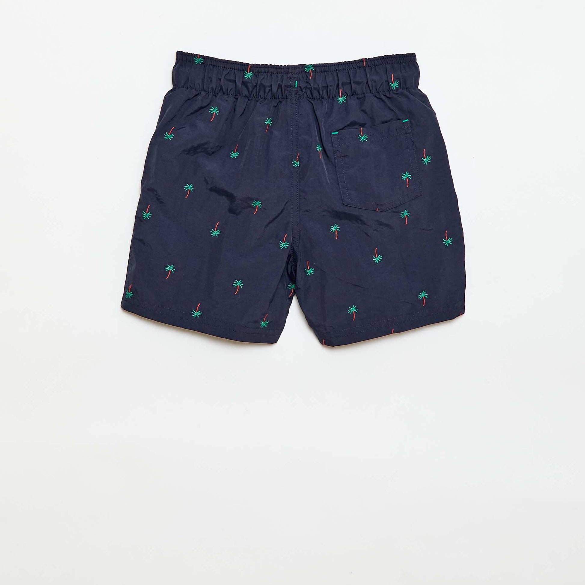 Short de bain brodé BLEU