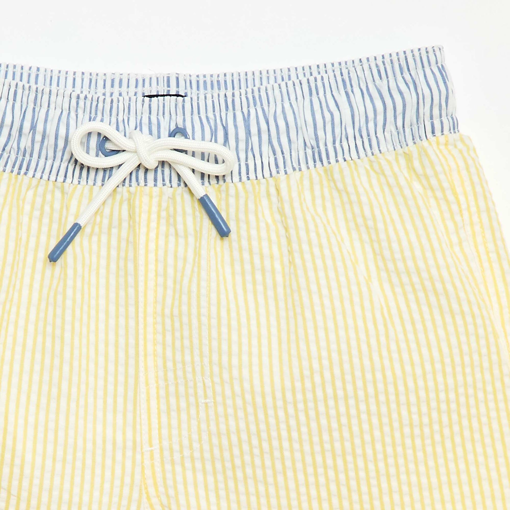 Short de bain rayé avec cordons de serrage JAUNE