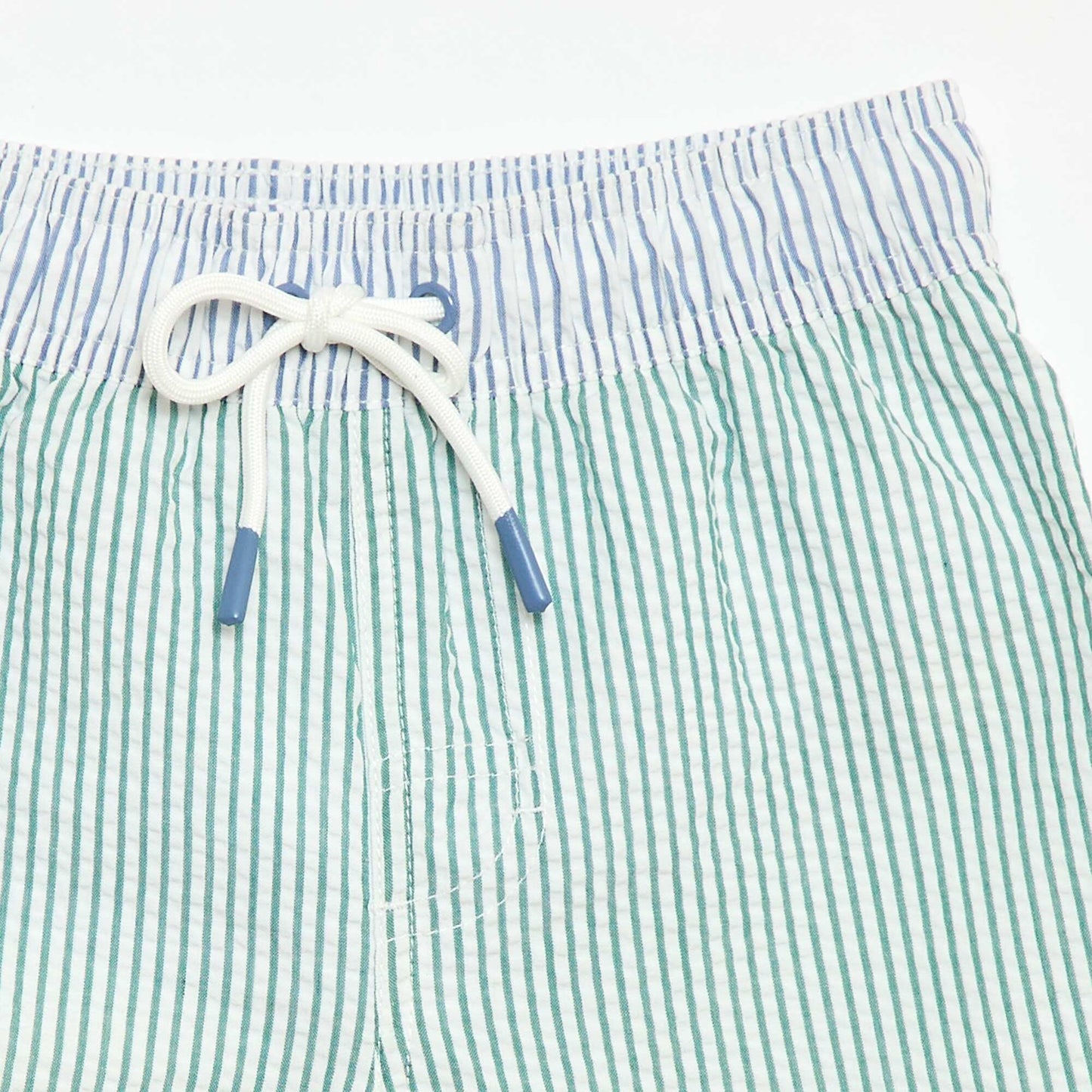 Short de bain rayé avec cordons de serrage VERT