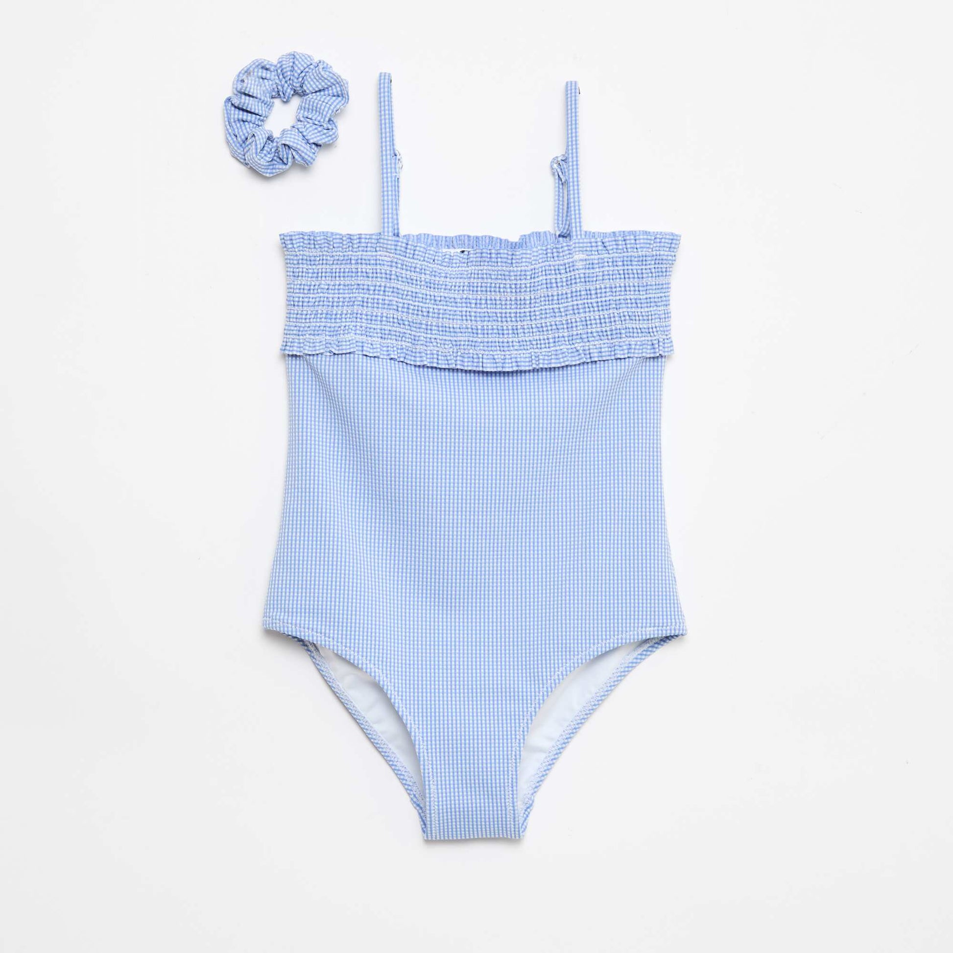 Maillot de bain smock + chouchou - 1 pièce BLEU