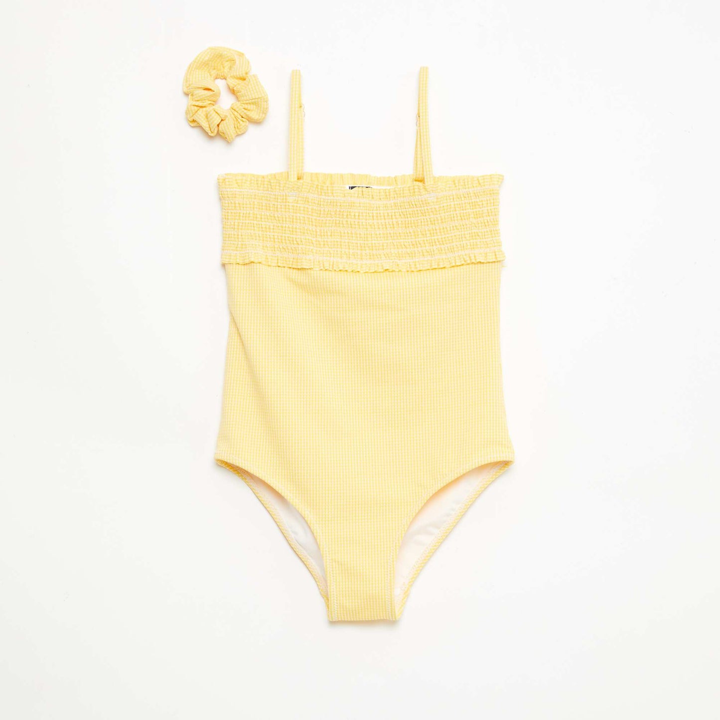 Maillot de bain smock + chouchou - 1 pièce JAUNE
