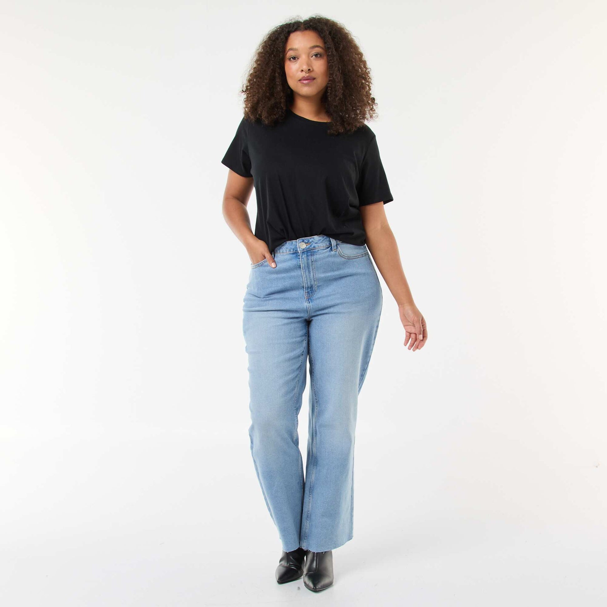 Jean bootcut avec bords à cru DOUBLE STONE
