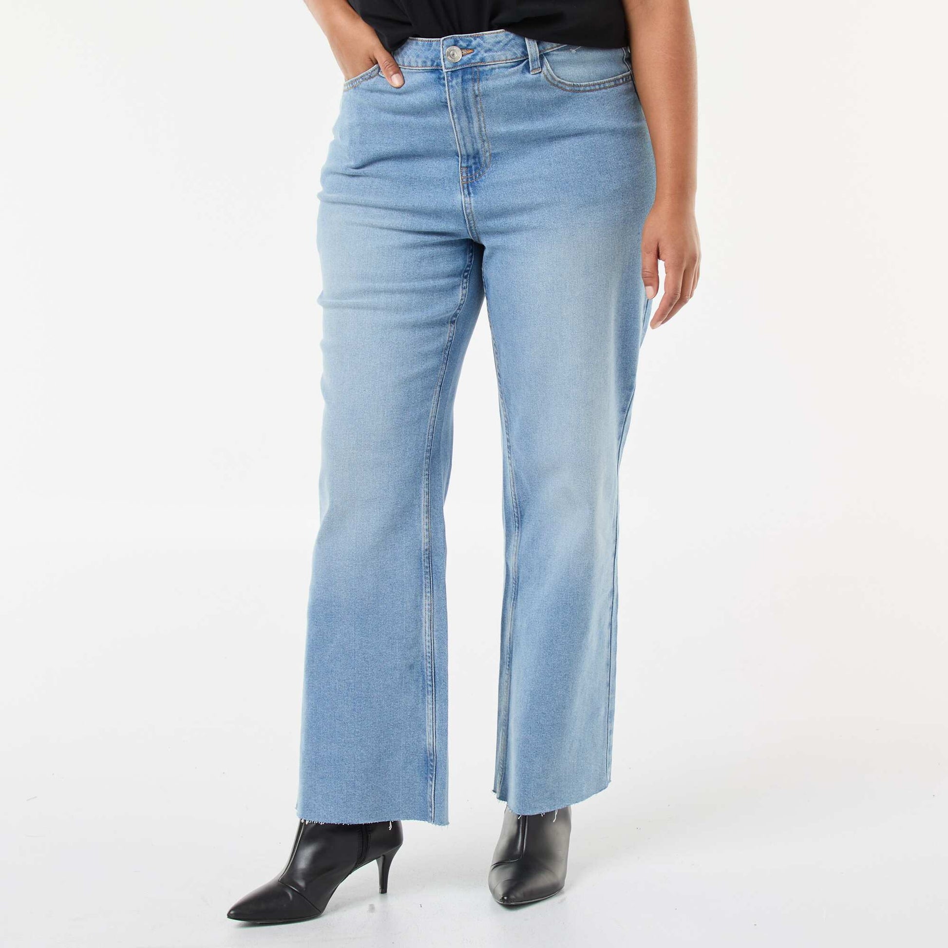 Jean bootcut avec bords à cru DOUBLE STONE