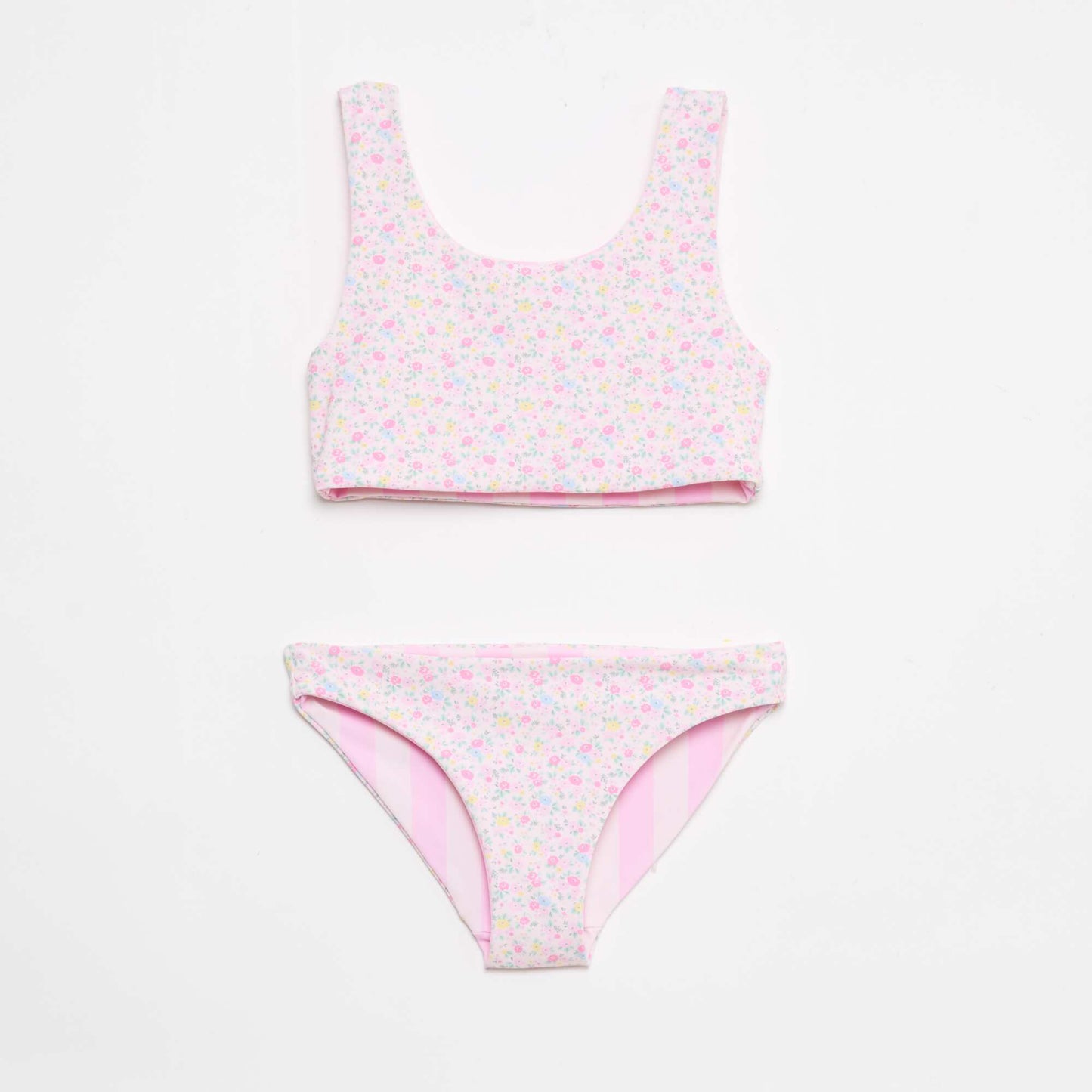 Maillot de bain imprimé réversible - 2 pièces ROSE
