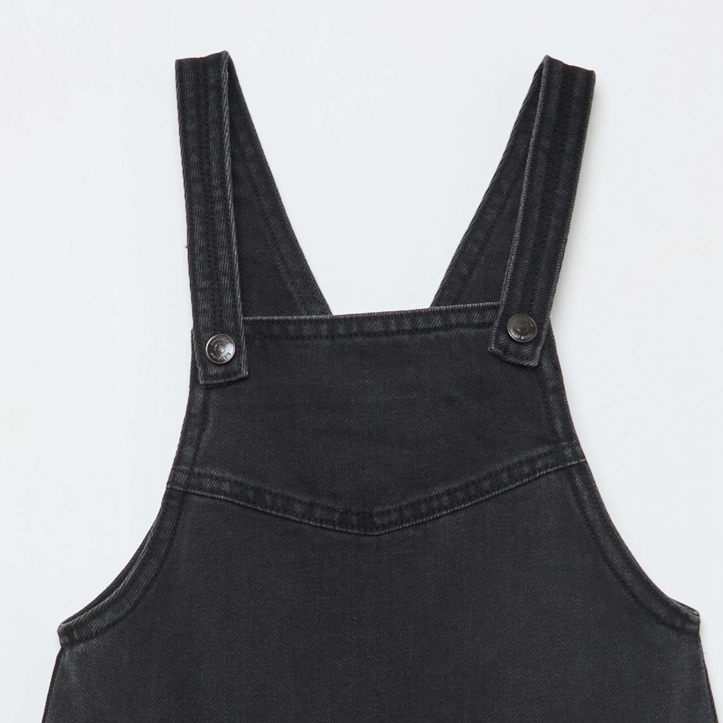Robe salopette courte en jean NOIR