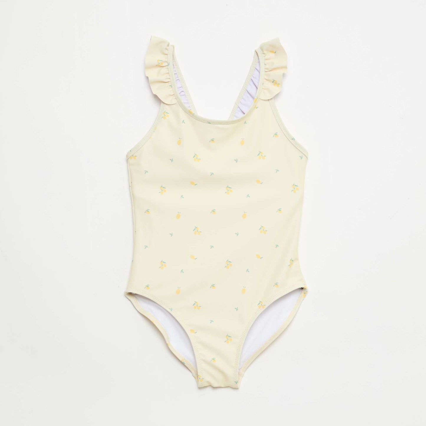 Maillot de bain motif all-over tropique JAUNE