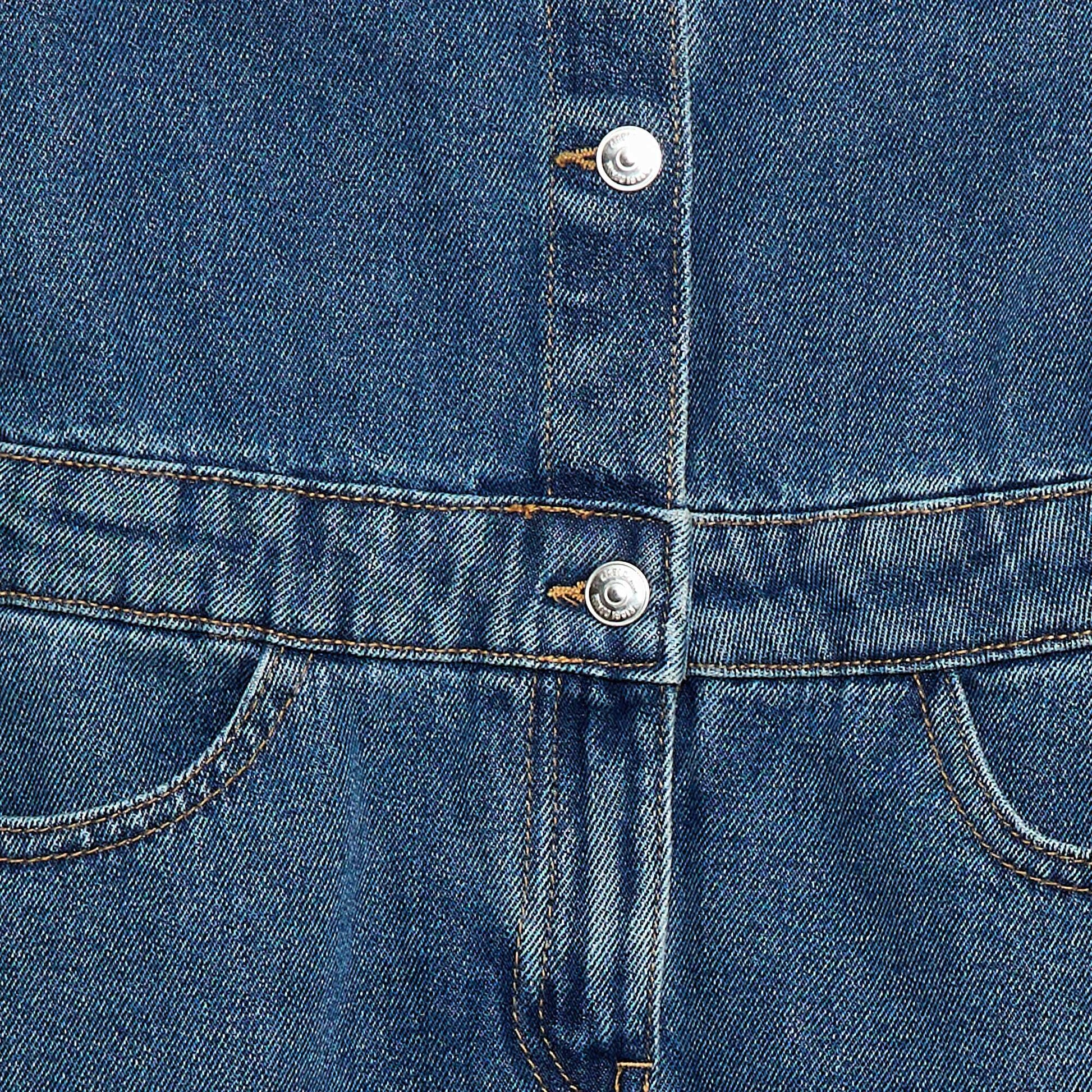 Robe denim avec col chemise BLEU