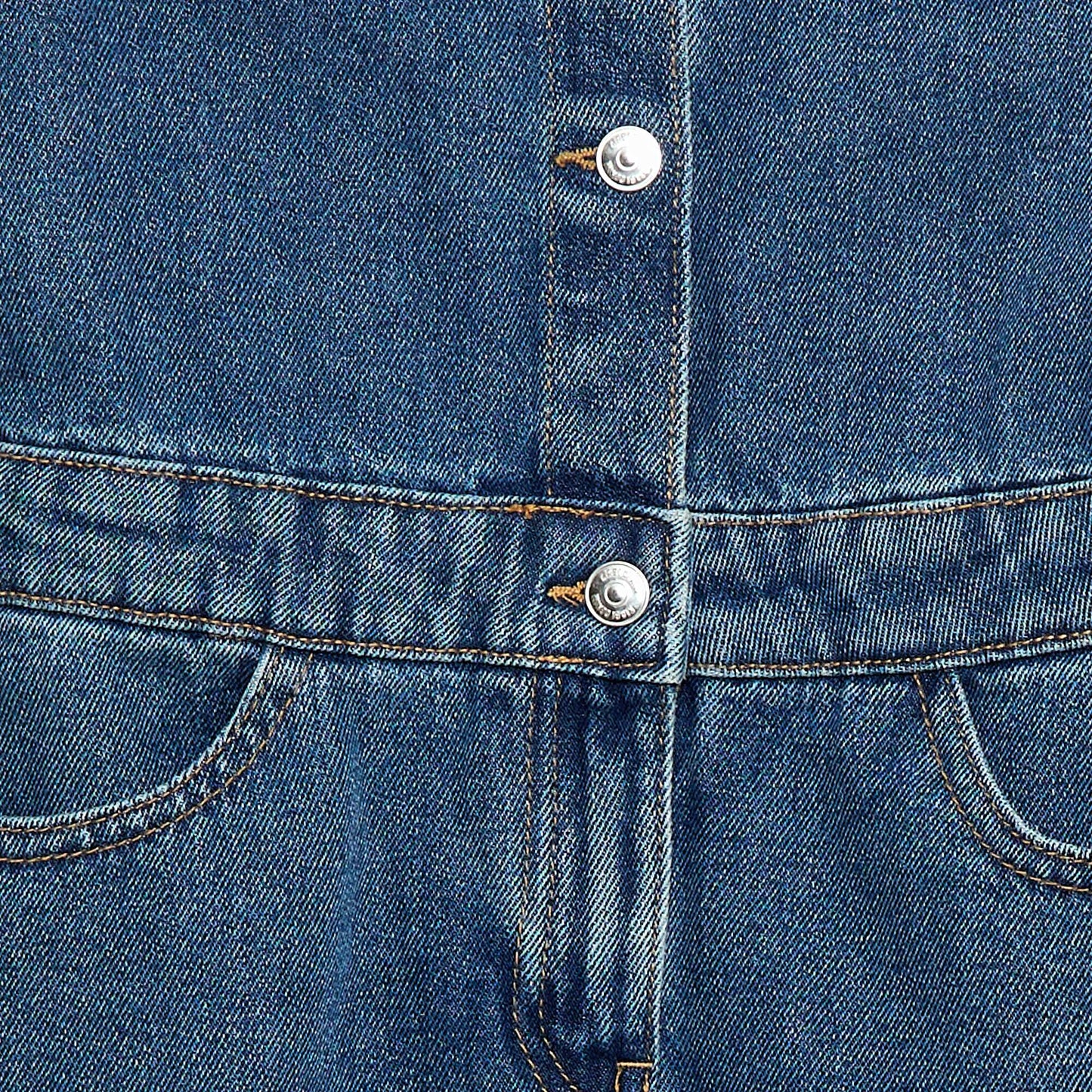 Robe denim avec col chemise BLEU