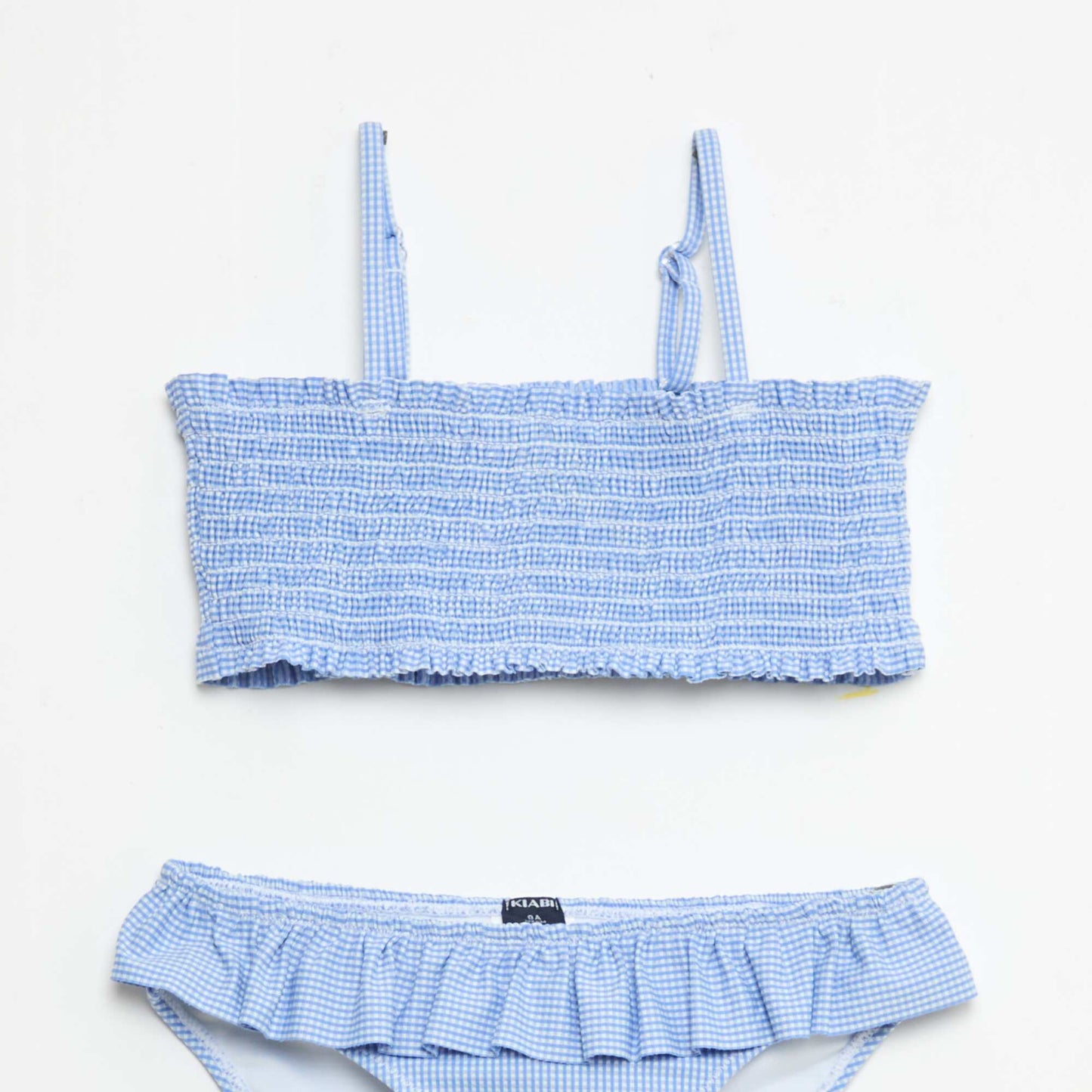 Maillot de bain 2 pièces à volants BLEU