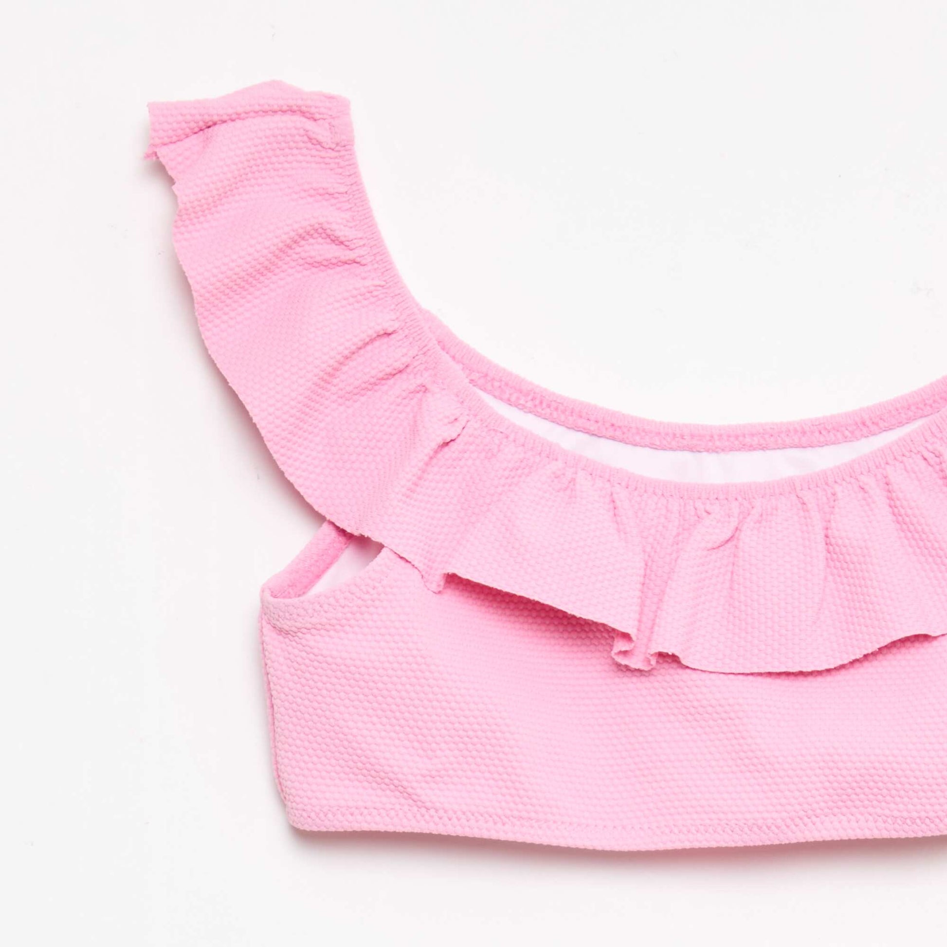 Maillot de bain volanté en maille - 2 pièces ROSE