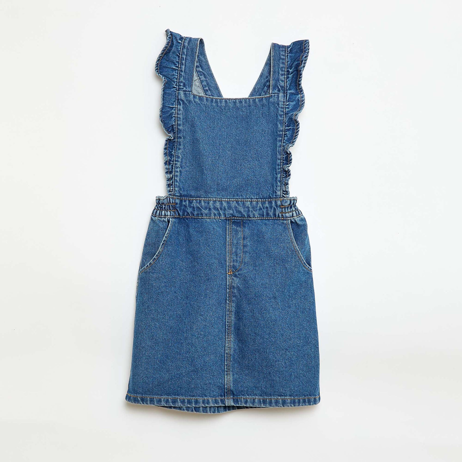 Salopette en jean avec volants BLEU