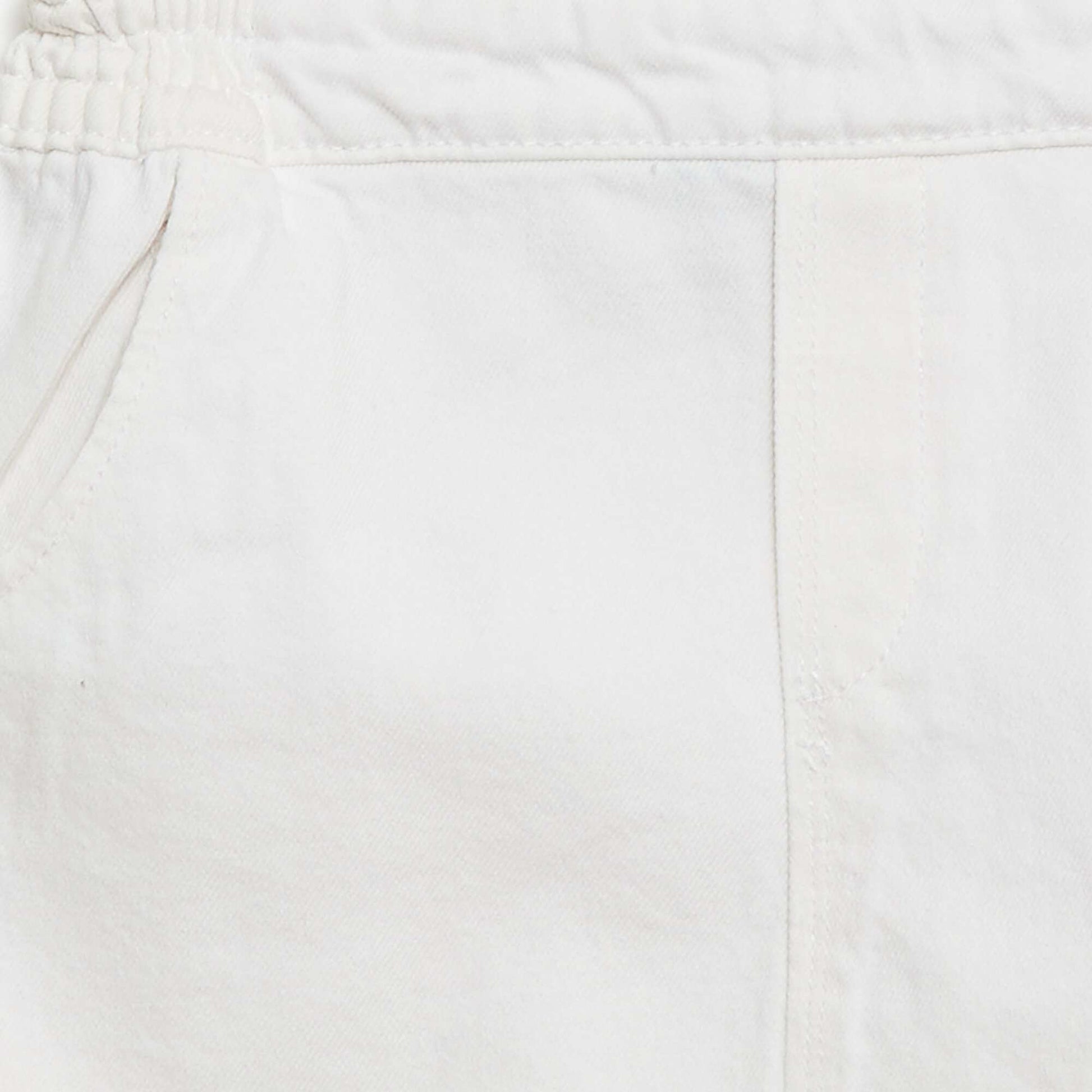 Salopette en jean avec volants BLANC