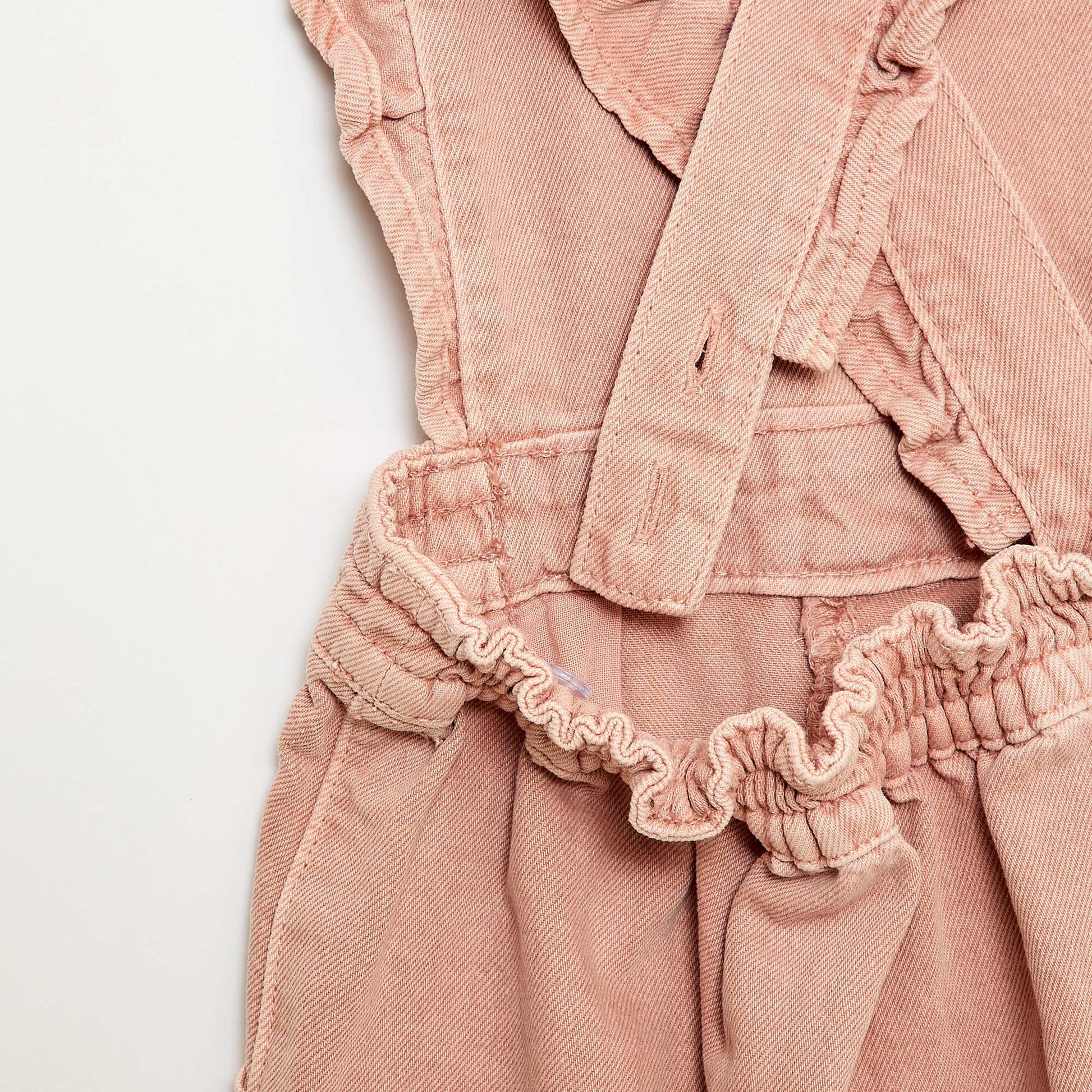 Salopette en jean avec volants ROSE