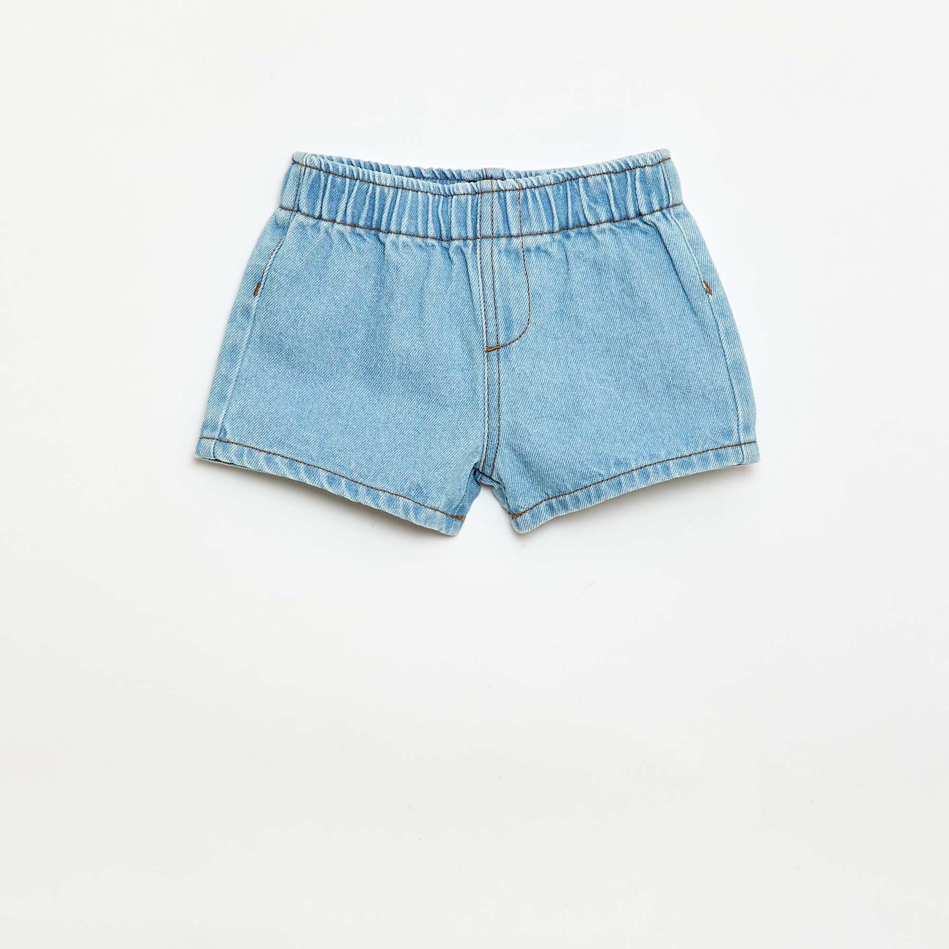 Short en denim BLEU