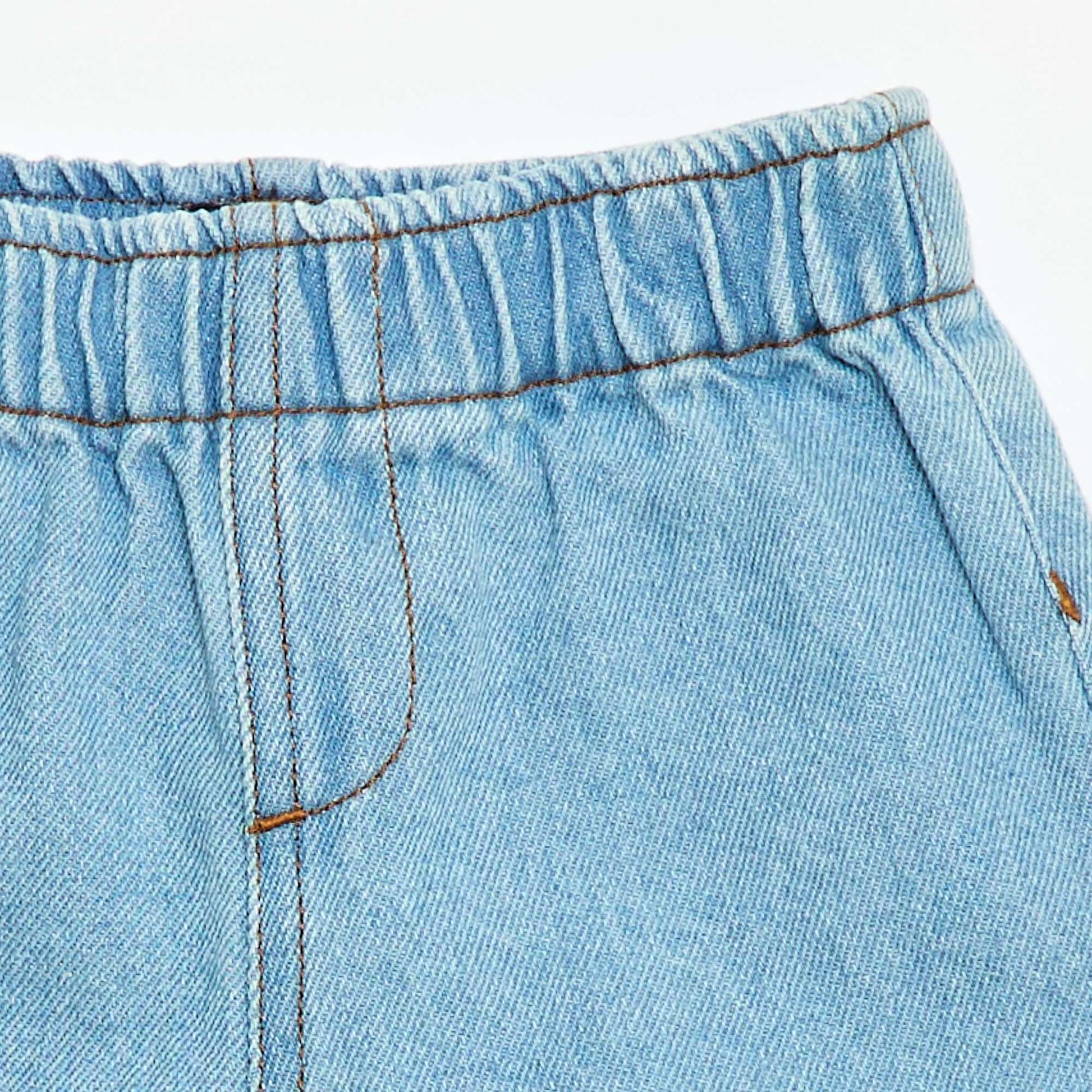 Short en denim BLEU
