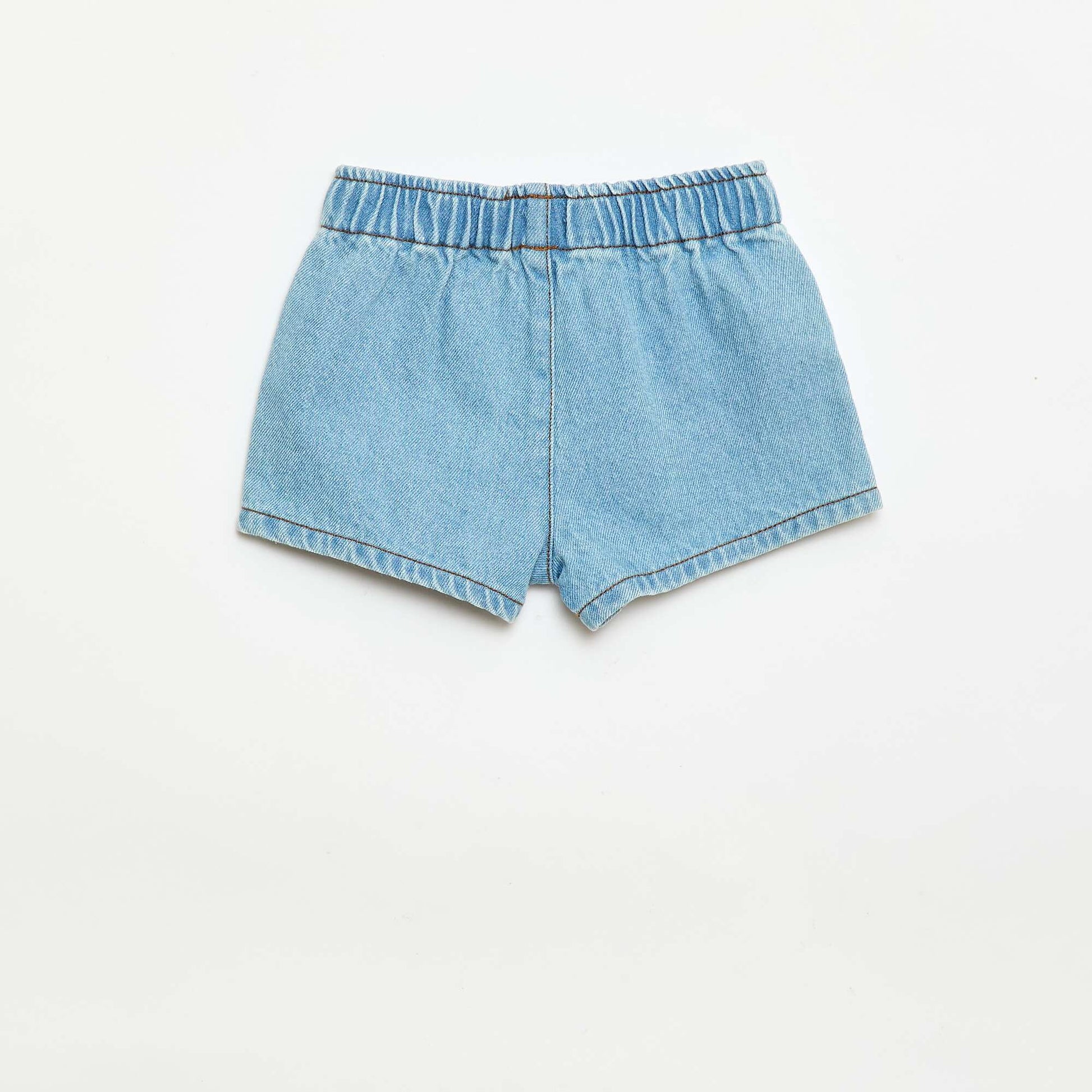 Short en denim BLEU