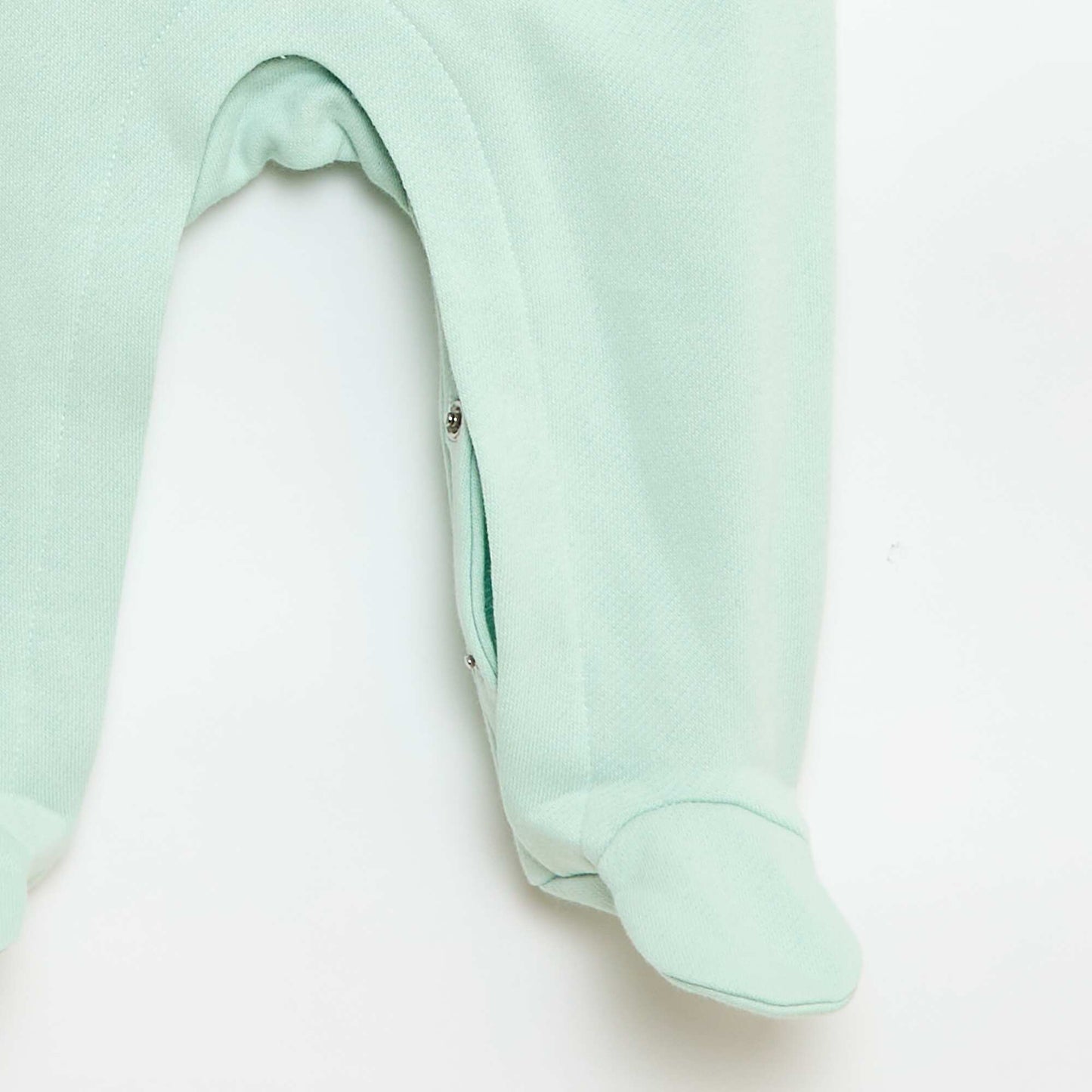 Ensemble body manches longues + salopette avec pieds BLANC
