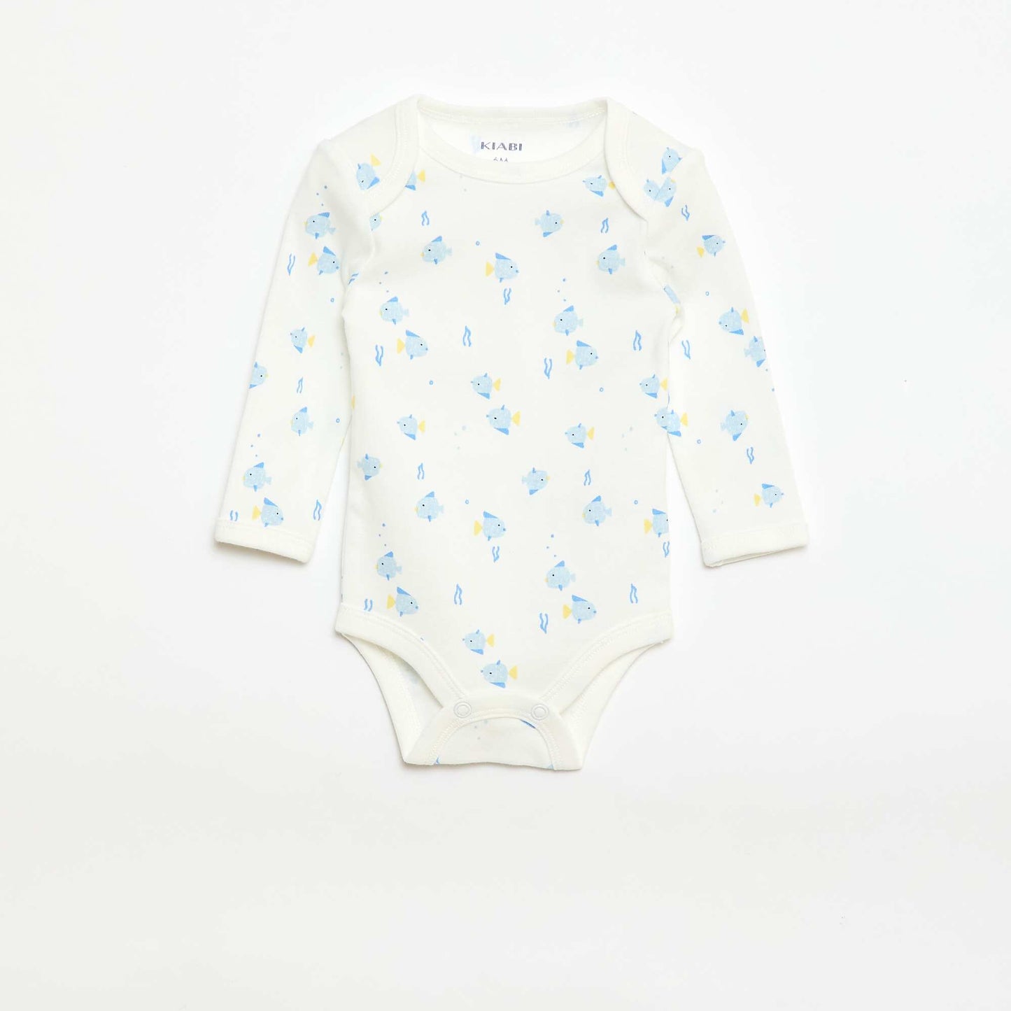 Ensemble body manches longues + salopette avec pieds BLANC