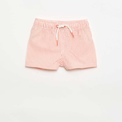 Short de bain à motif ROUGE