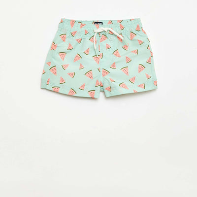 Short de bain à motifs VERT