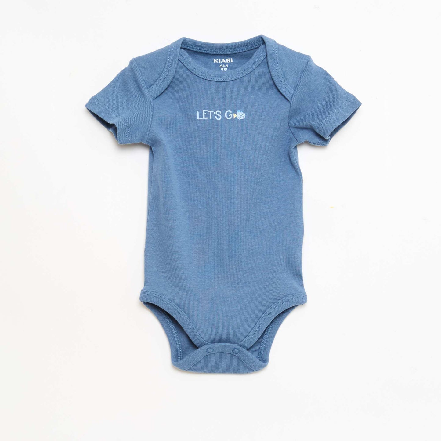Lot de 5 bodies manches courtes en coton BLEU