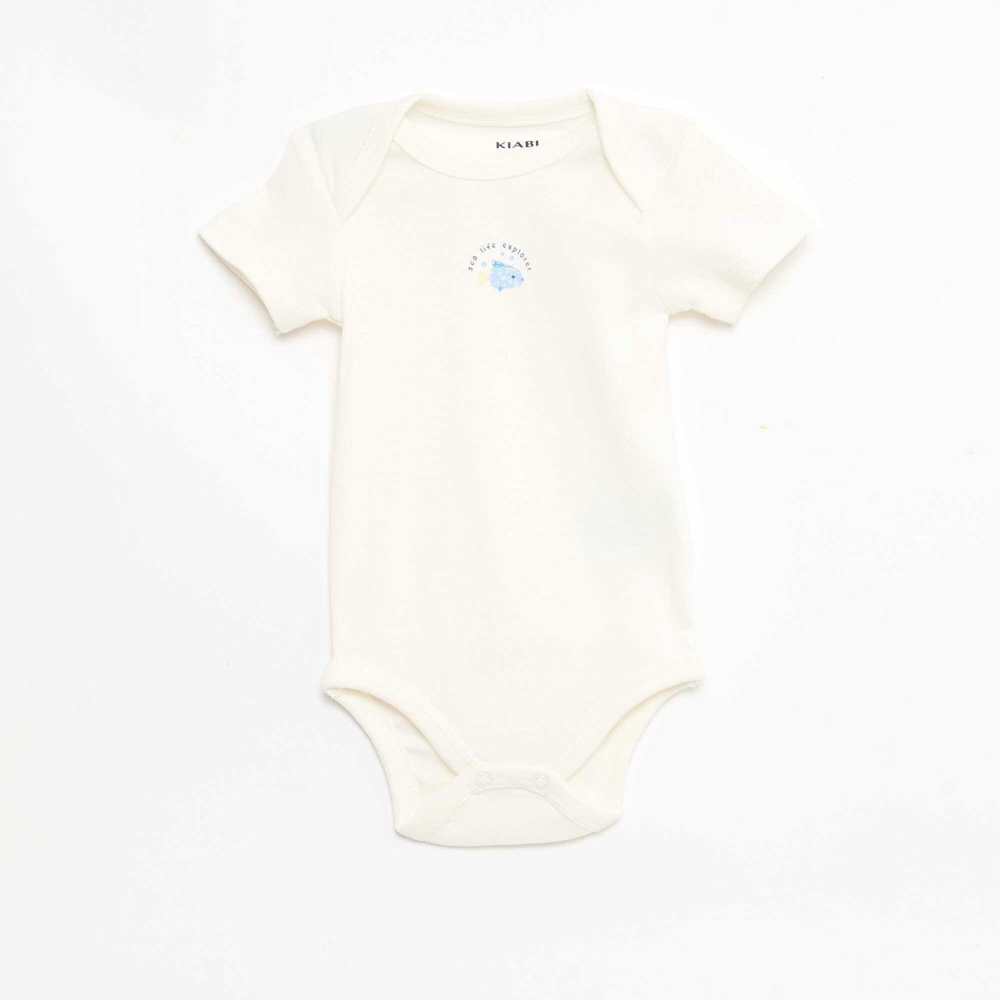 Lot de 5 bodies manches courtes en coton BLEU