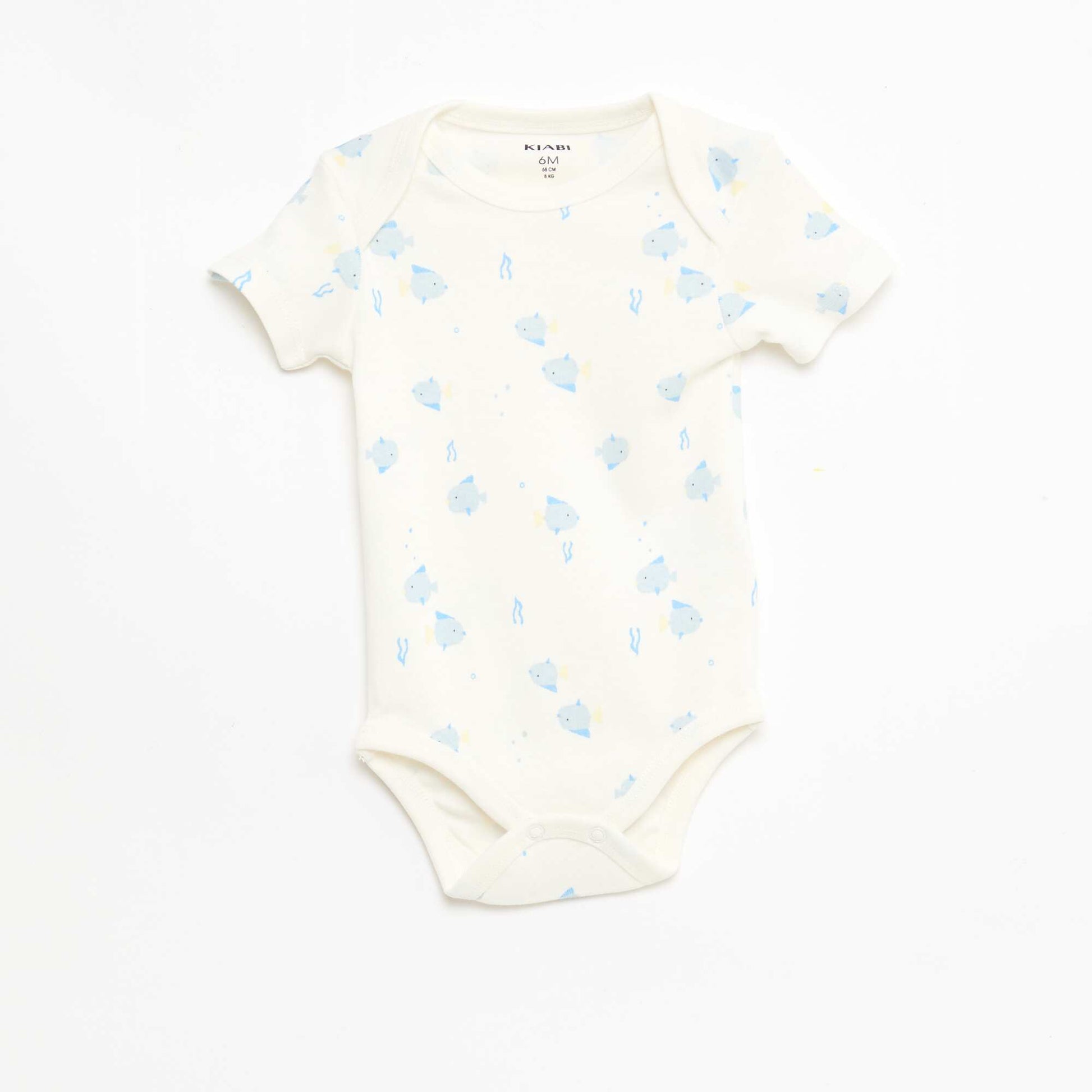 Lot de 5 bodies manches courtes en coton BLEU