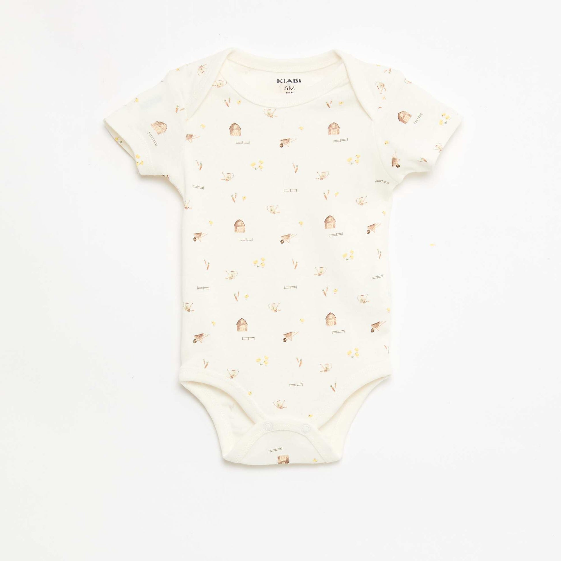 Lot de 5 bodies manches courtes en coton BLEU