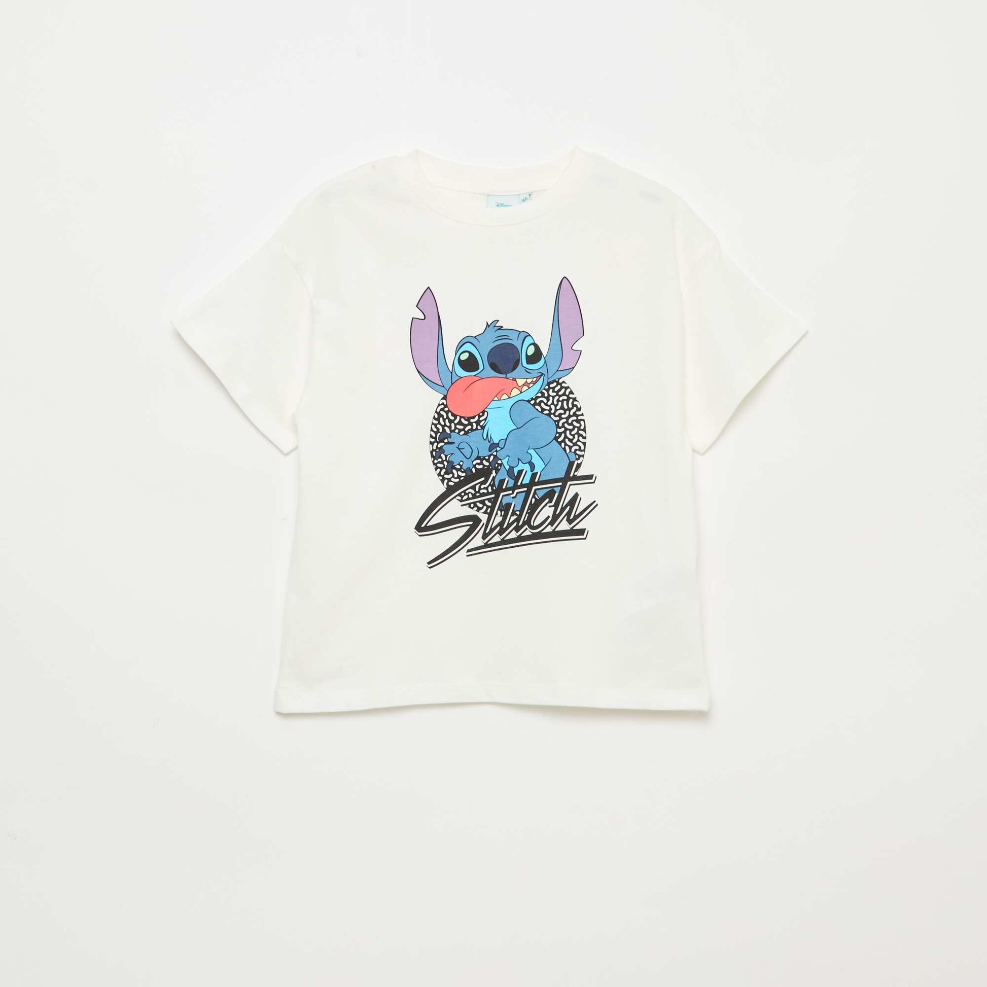 Tee-shirt imprimé 'Stitch' BLANC