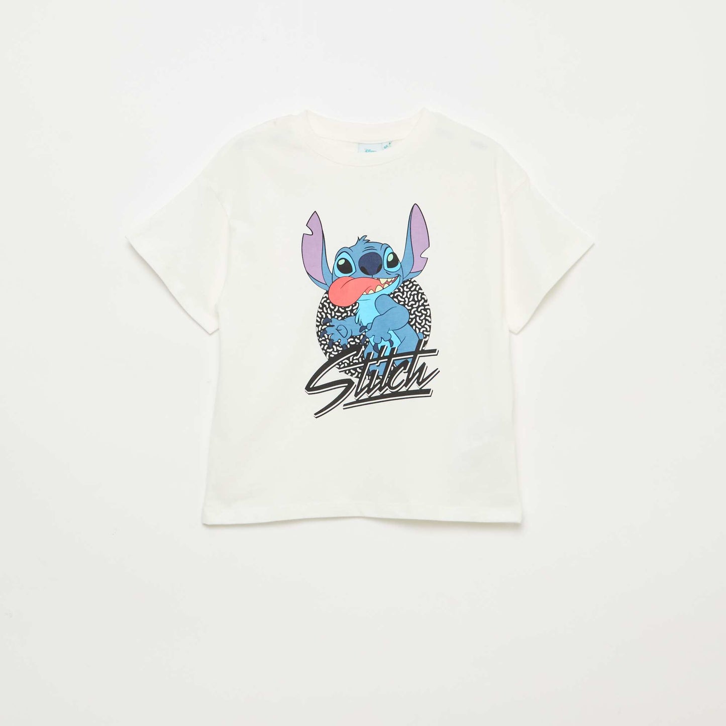 Tee-shirt imprimé 'Stitch' BLANC