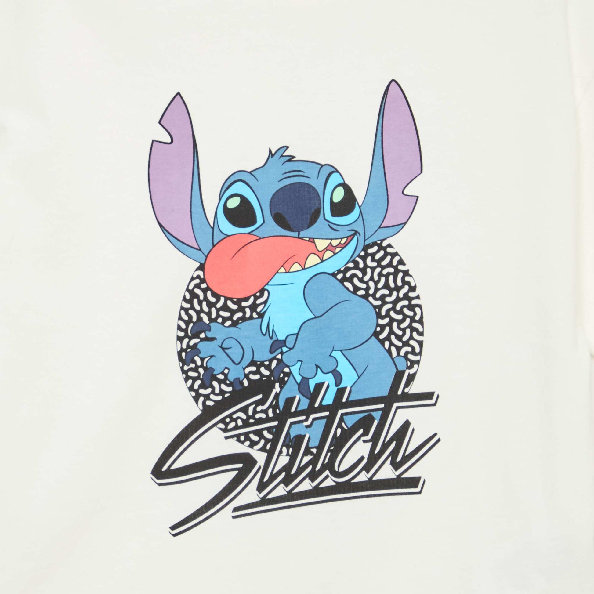 Tee-shirt imprimé 'Stitch' BLANC