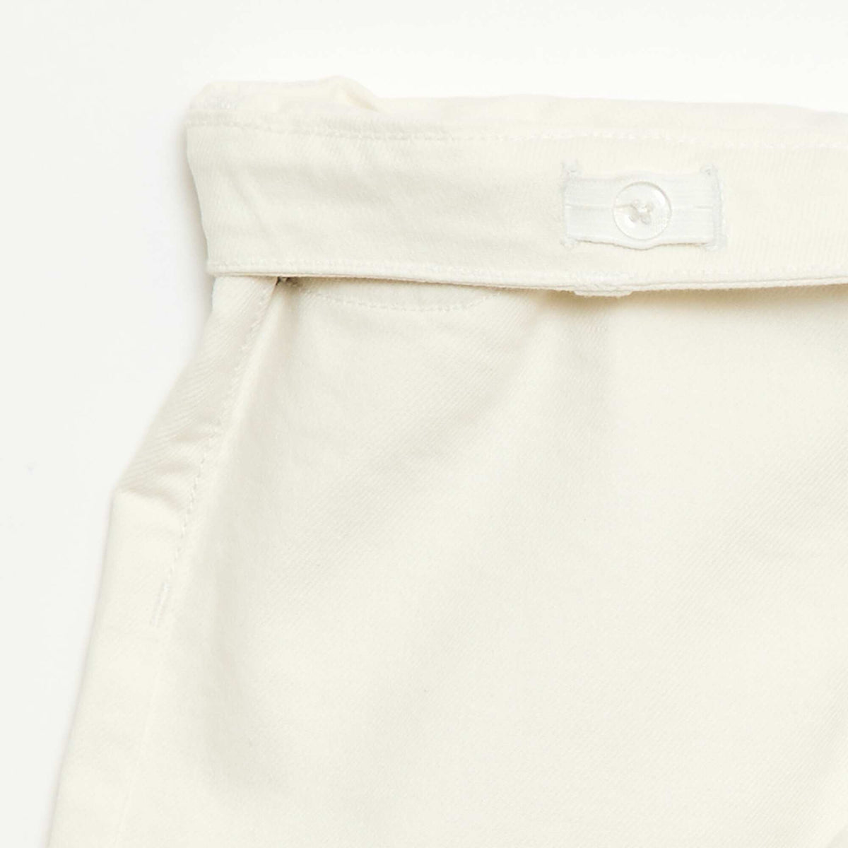 Short en denim taille haute BLANC