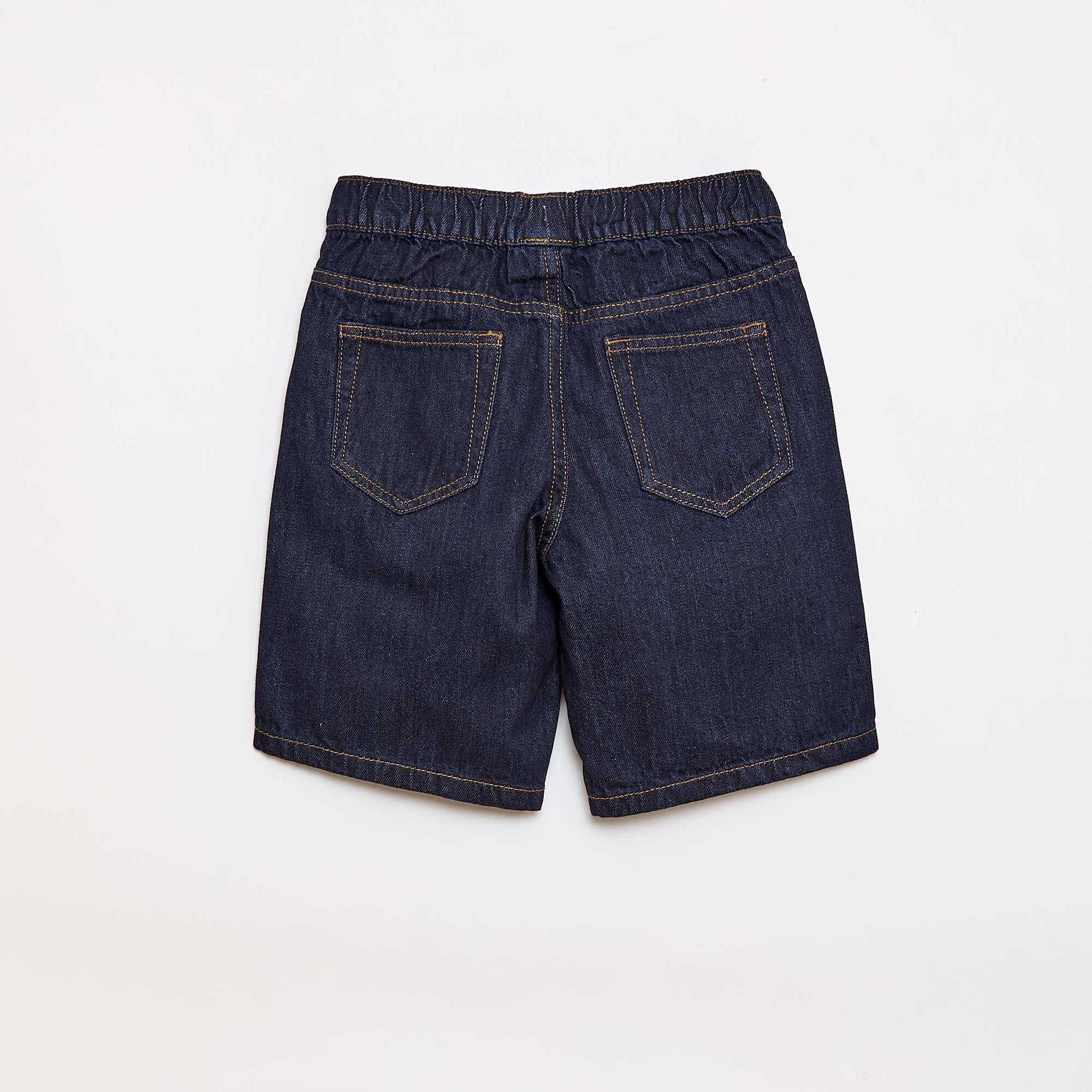 Short en jean élastiqué BLEU