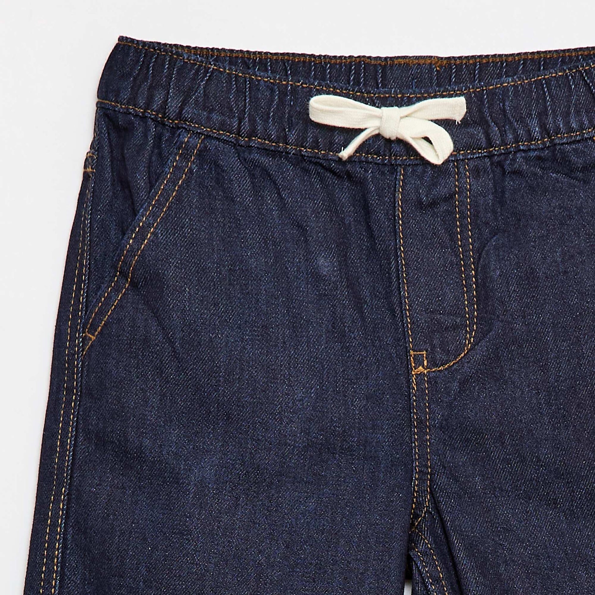 Short en jean élastiqué BLEU