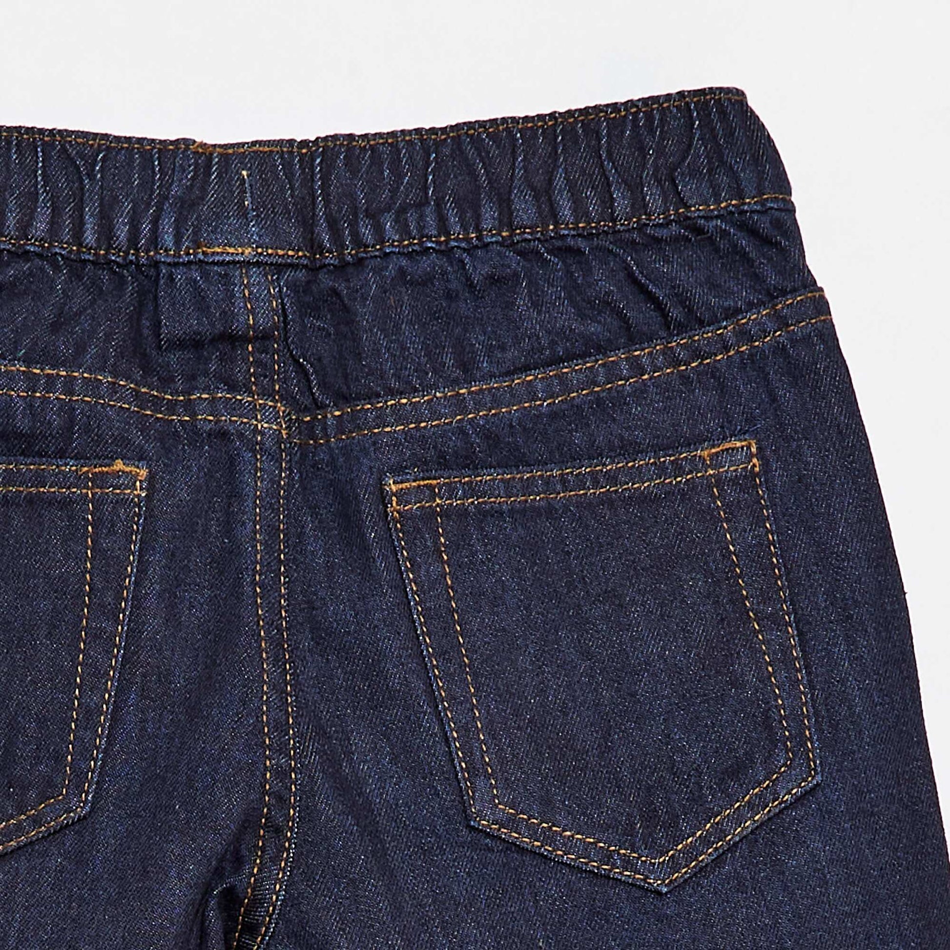 Short en jean élastiqué BLEU
