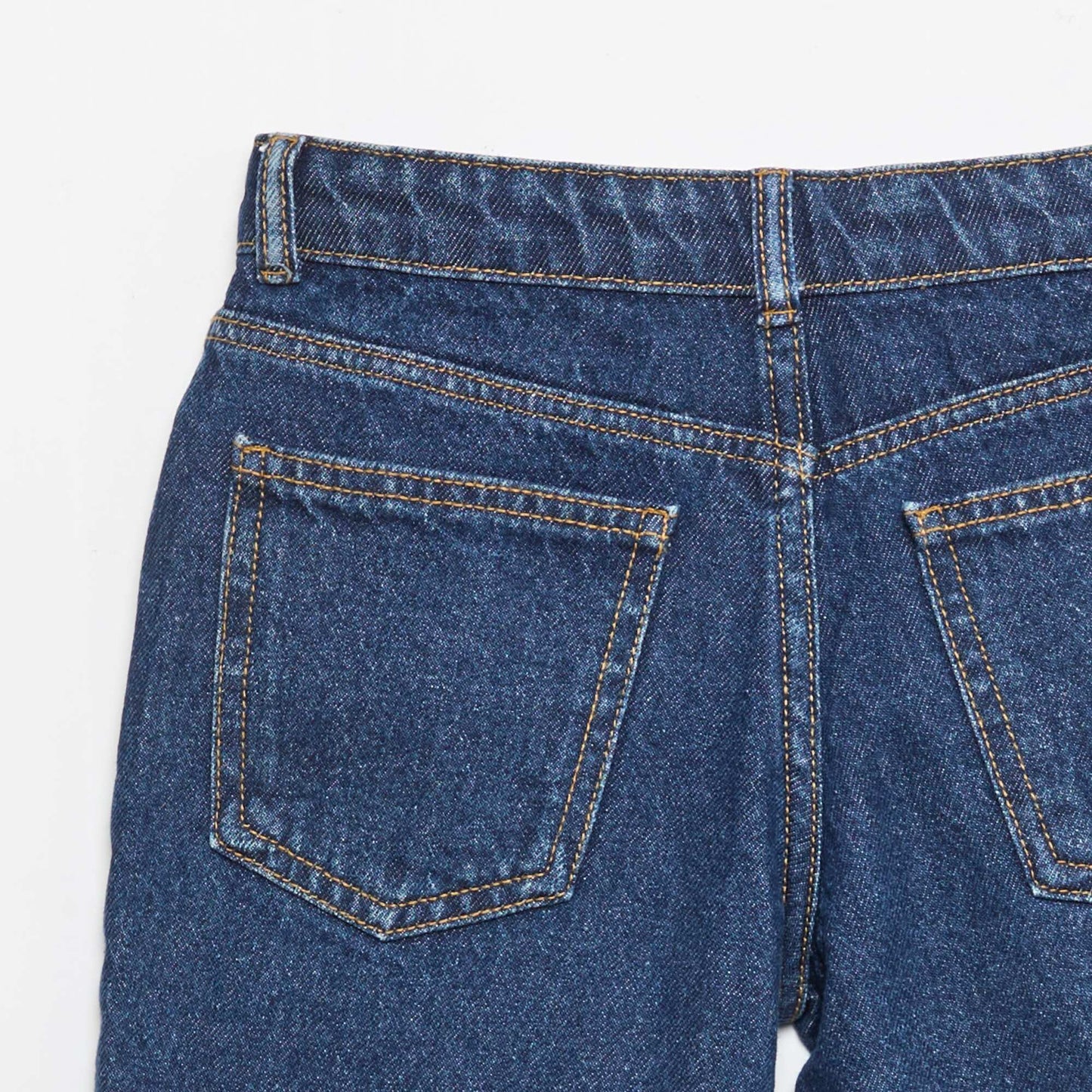 Bermuda denim slim fit stretch en coton BLEU FONCé