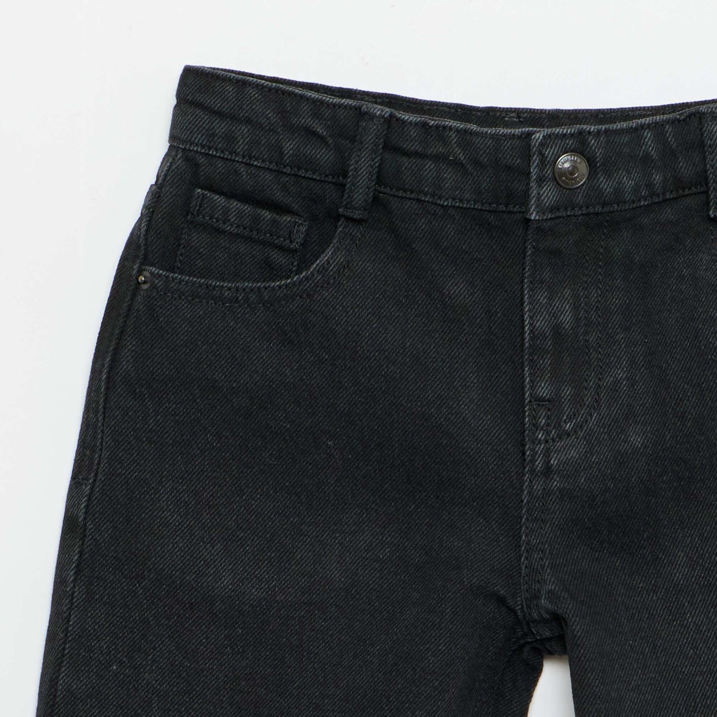 Bermuda denim slim fit stretch en coton NOIR