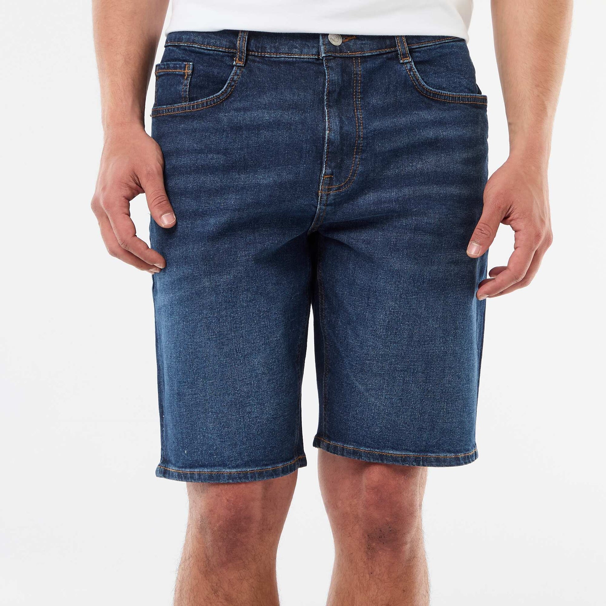 Bermuda en jean slim fit BLEU