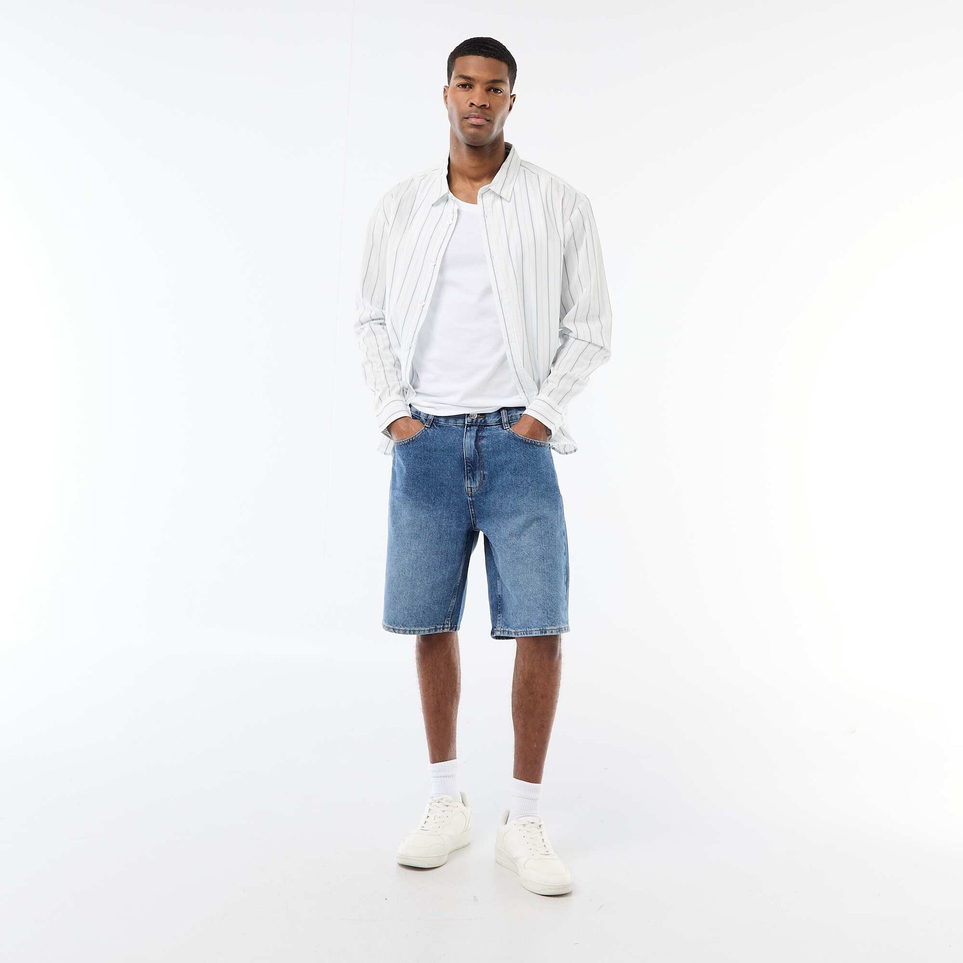 Bermuda en jean BLEU