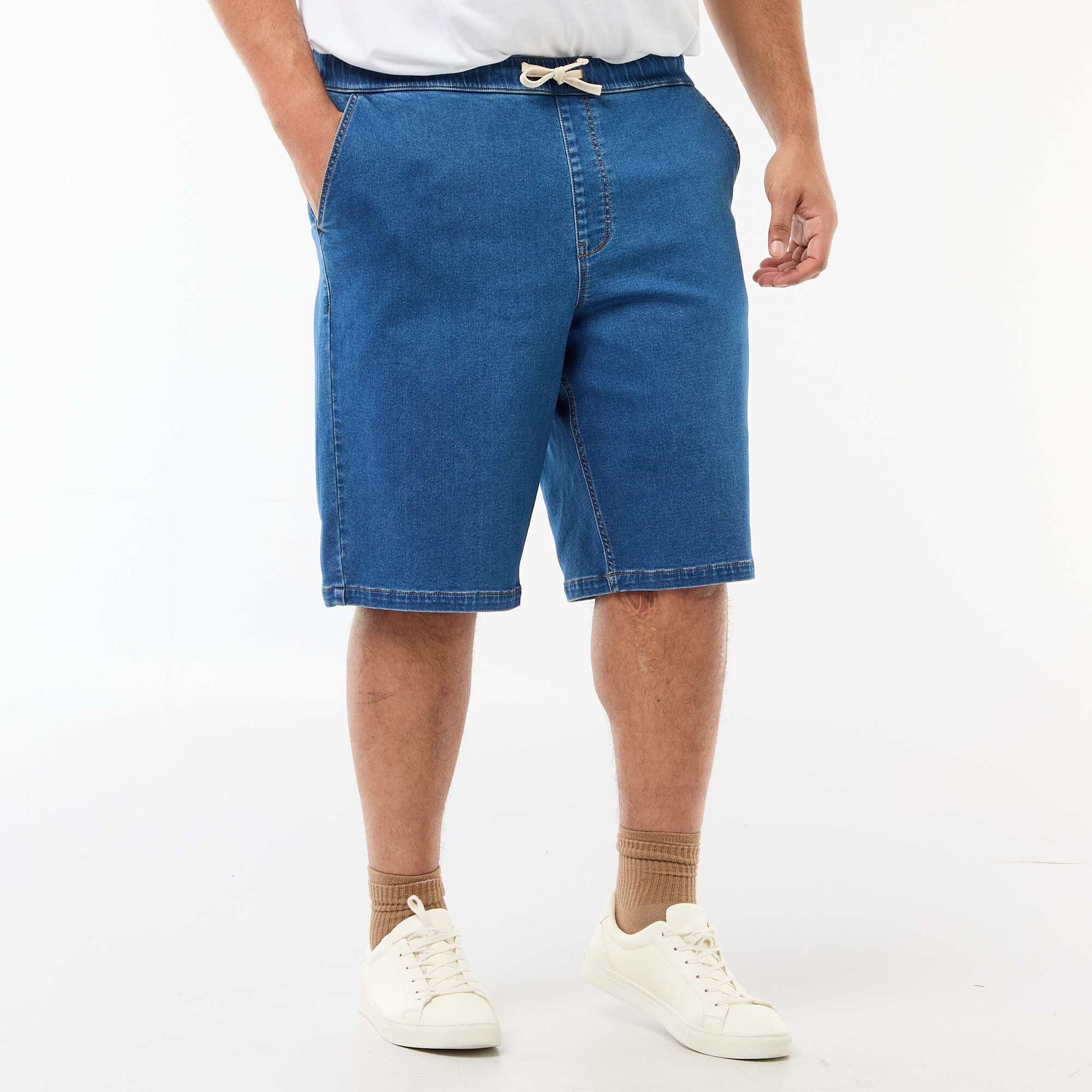 Bermuda en denim BLEU