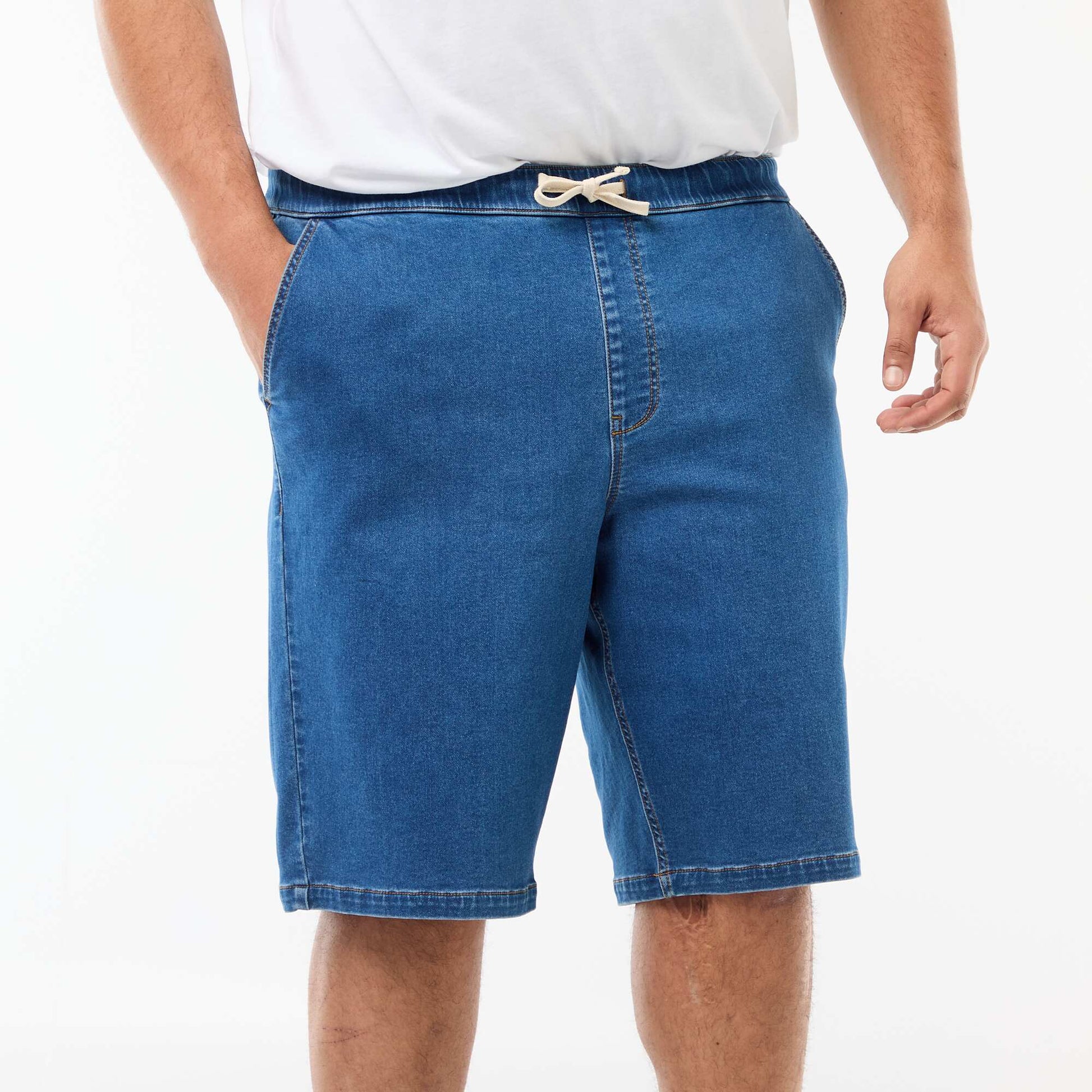 Bermuda en denim BLEU