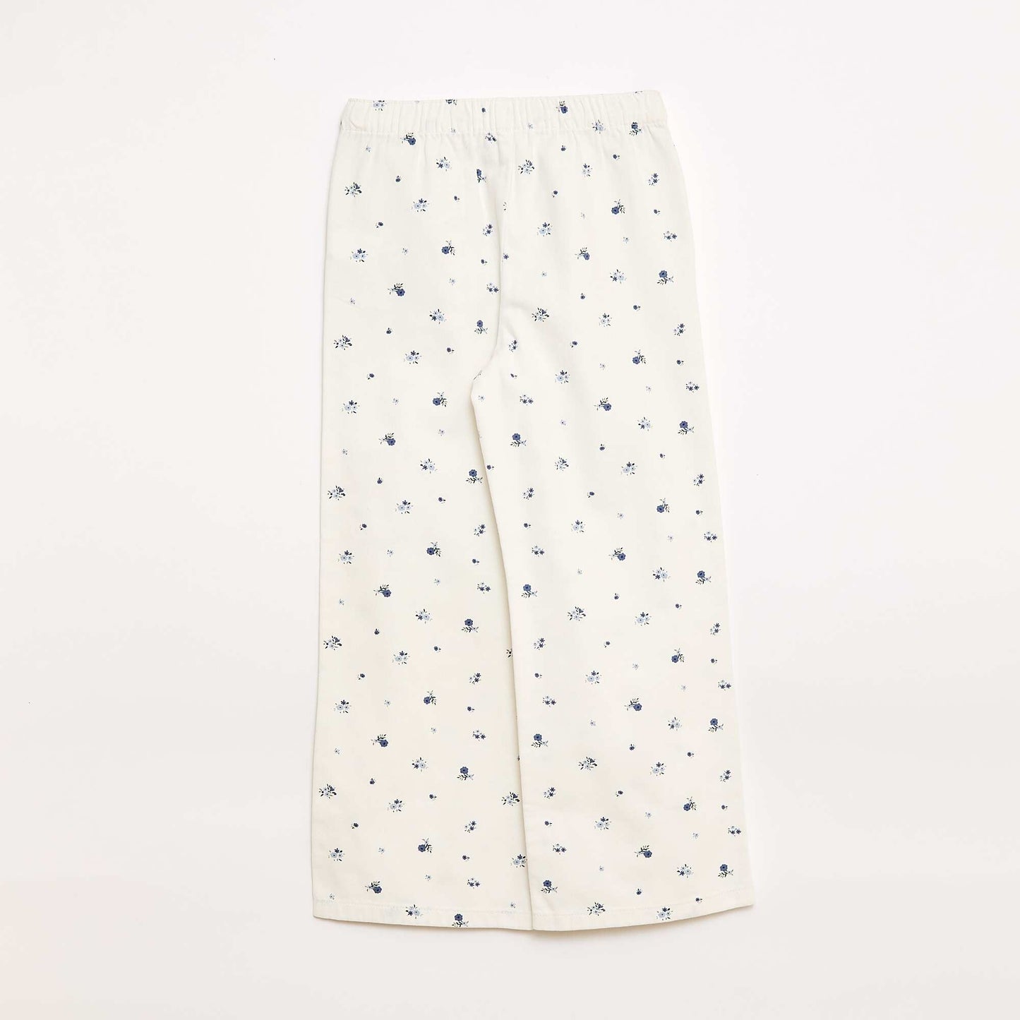 Pantalon en twill avec cordons de serrage BLANC