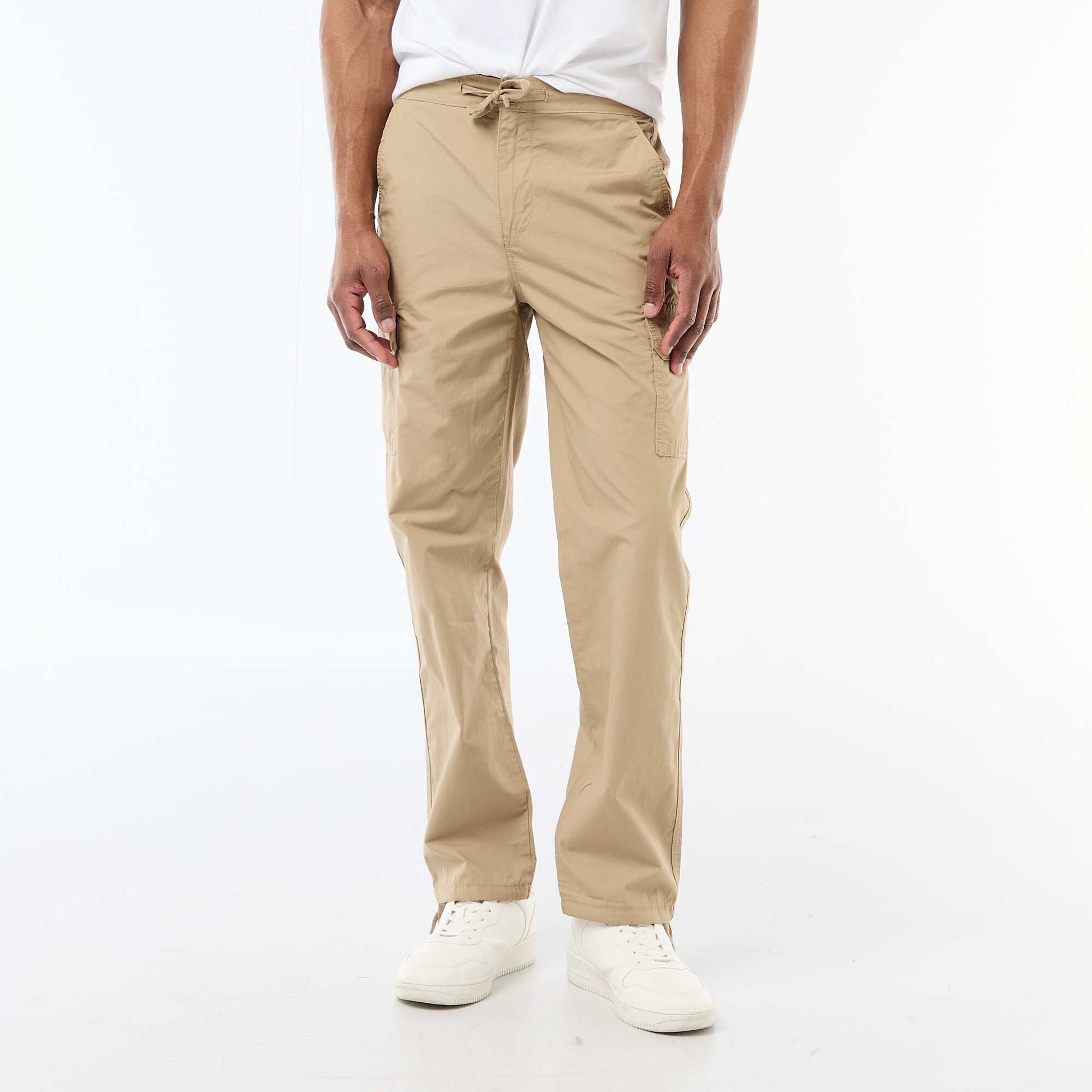 Pantalon multipoche regular fit BEIGE