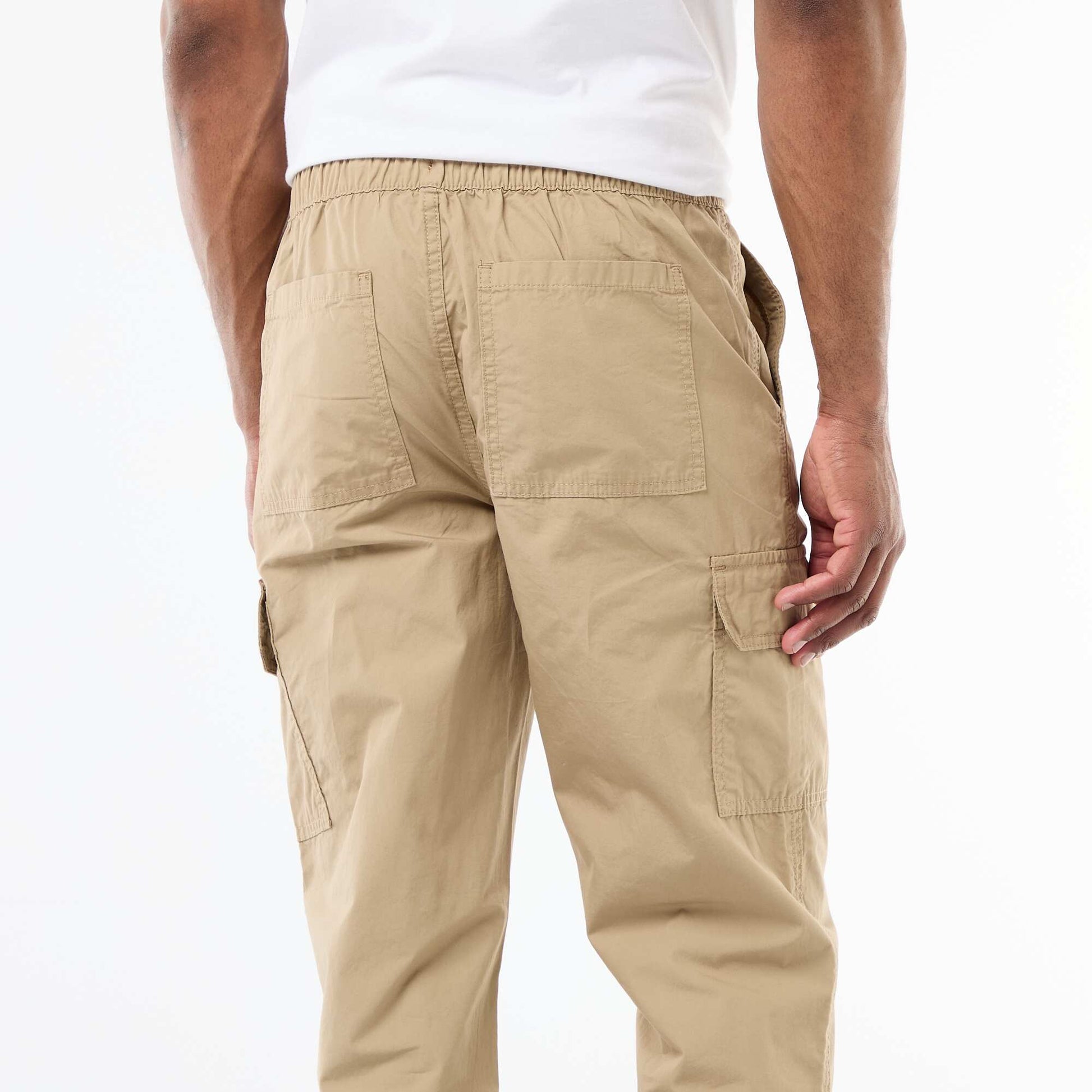 Pantalon multipoche regular fit BEIGE