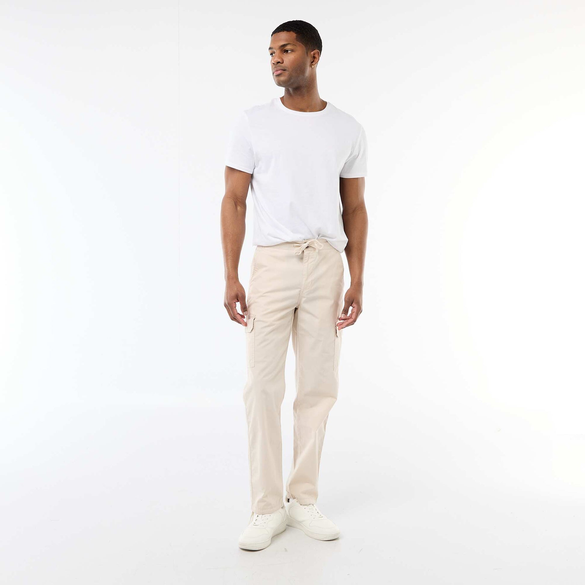 Pantalon multipoche regular fit BEIGE
