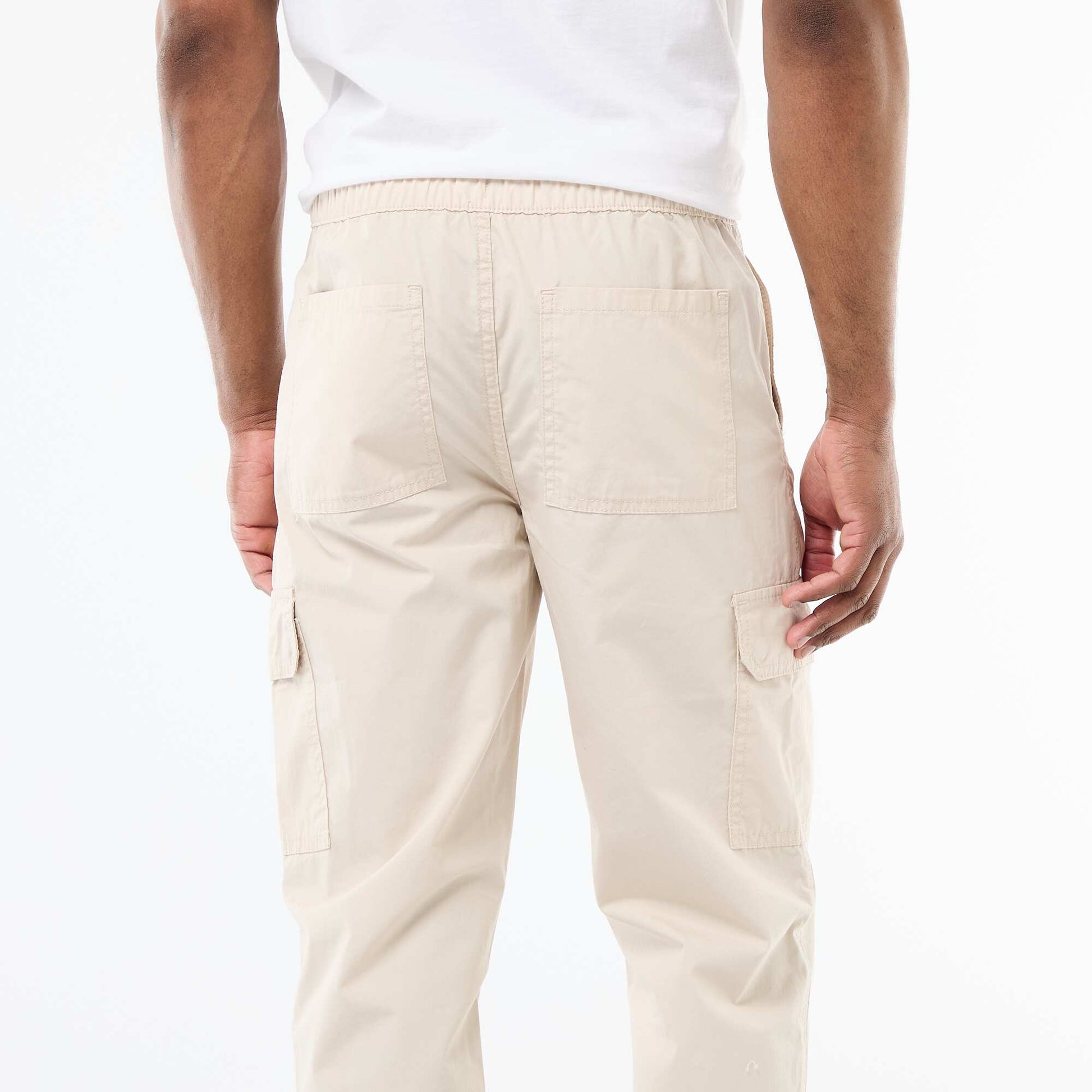 Pantalon multipoche regular fit BEIGE