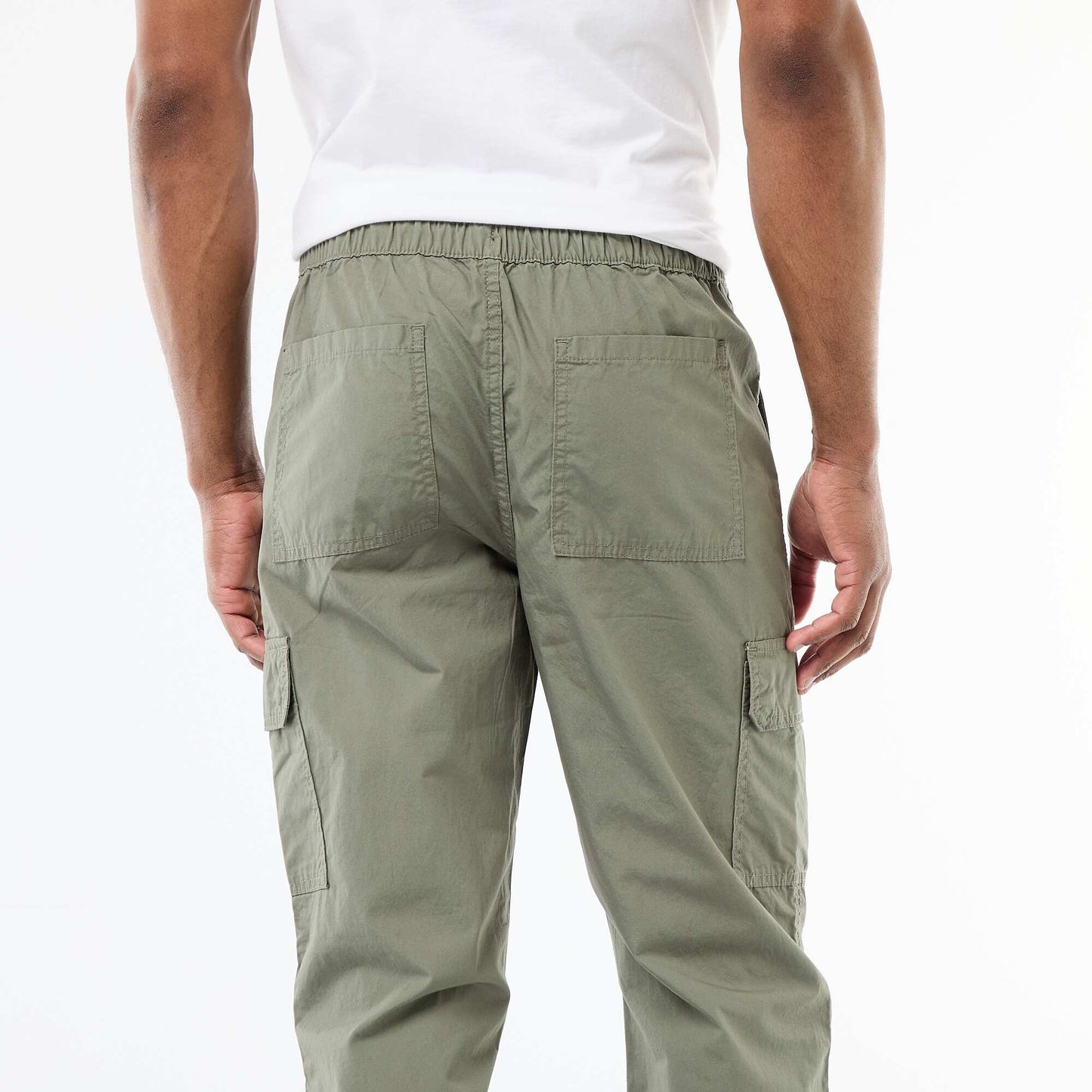 Pantalon multipoche regular fit VERT