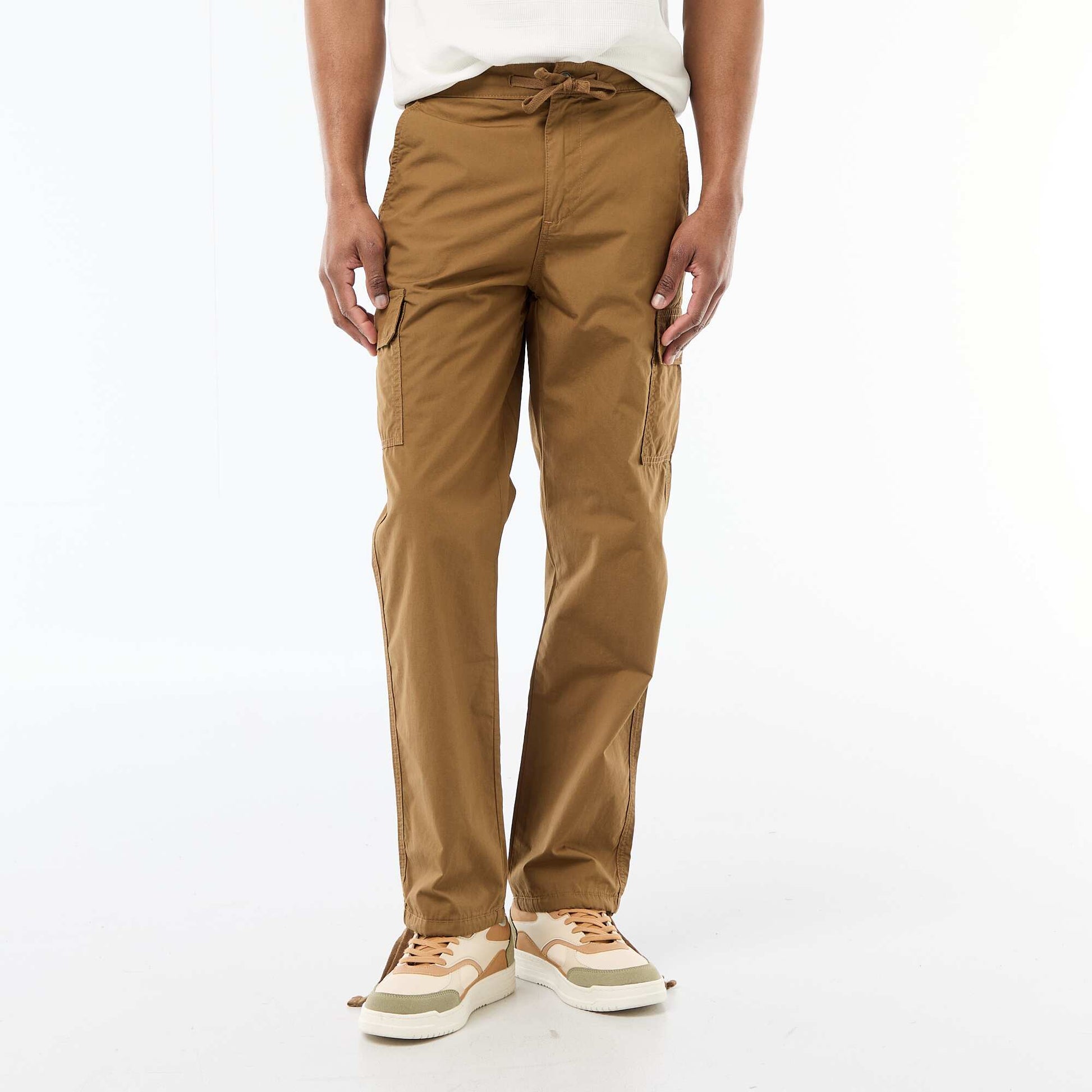 Pantalon multipoche regular fit MARRON