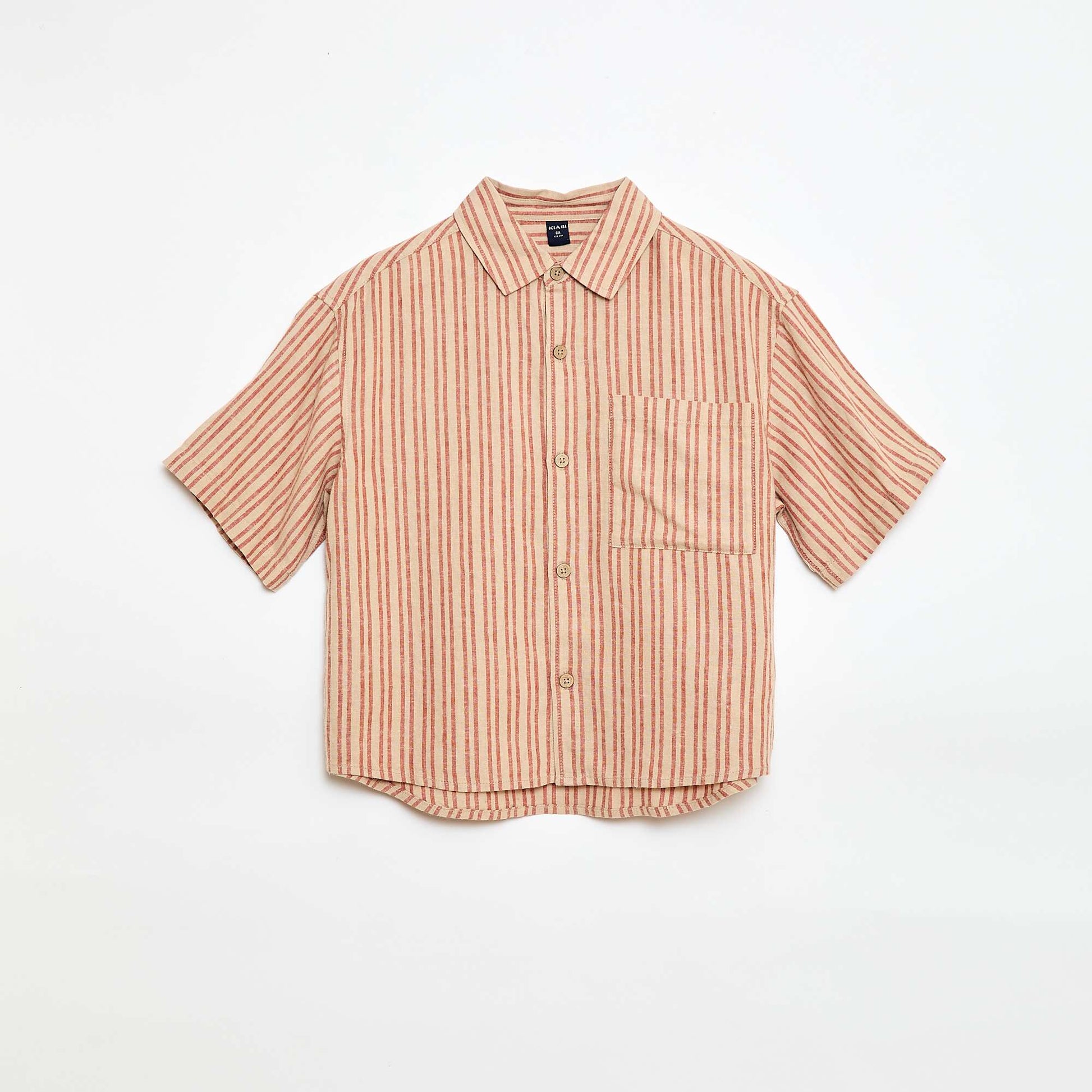Chemise oversize rayée BEIGE