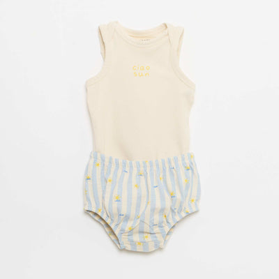 Ensemble 2 pièces - body + short BLEU